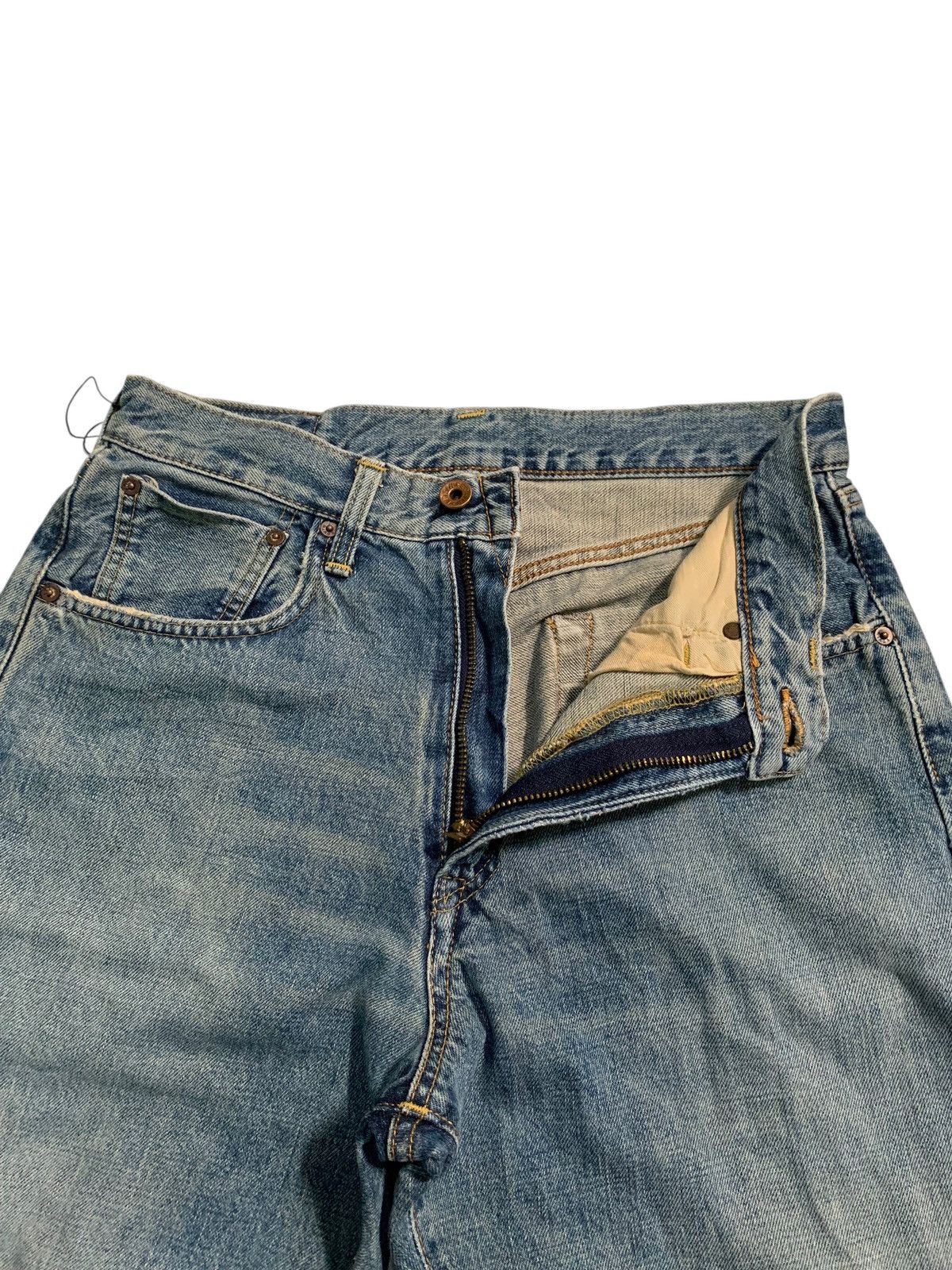 Kapital VINTAGE EDWIN 505 SELVEDGE BAGGY DISTRESSED JAPANESE DENIM Size US 29 - 13 Thumbnail