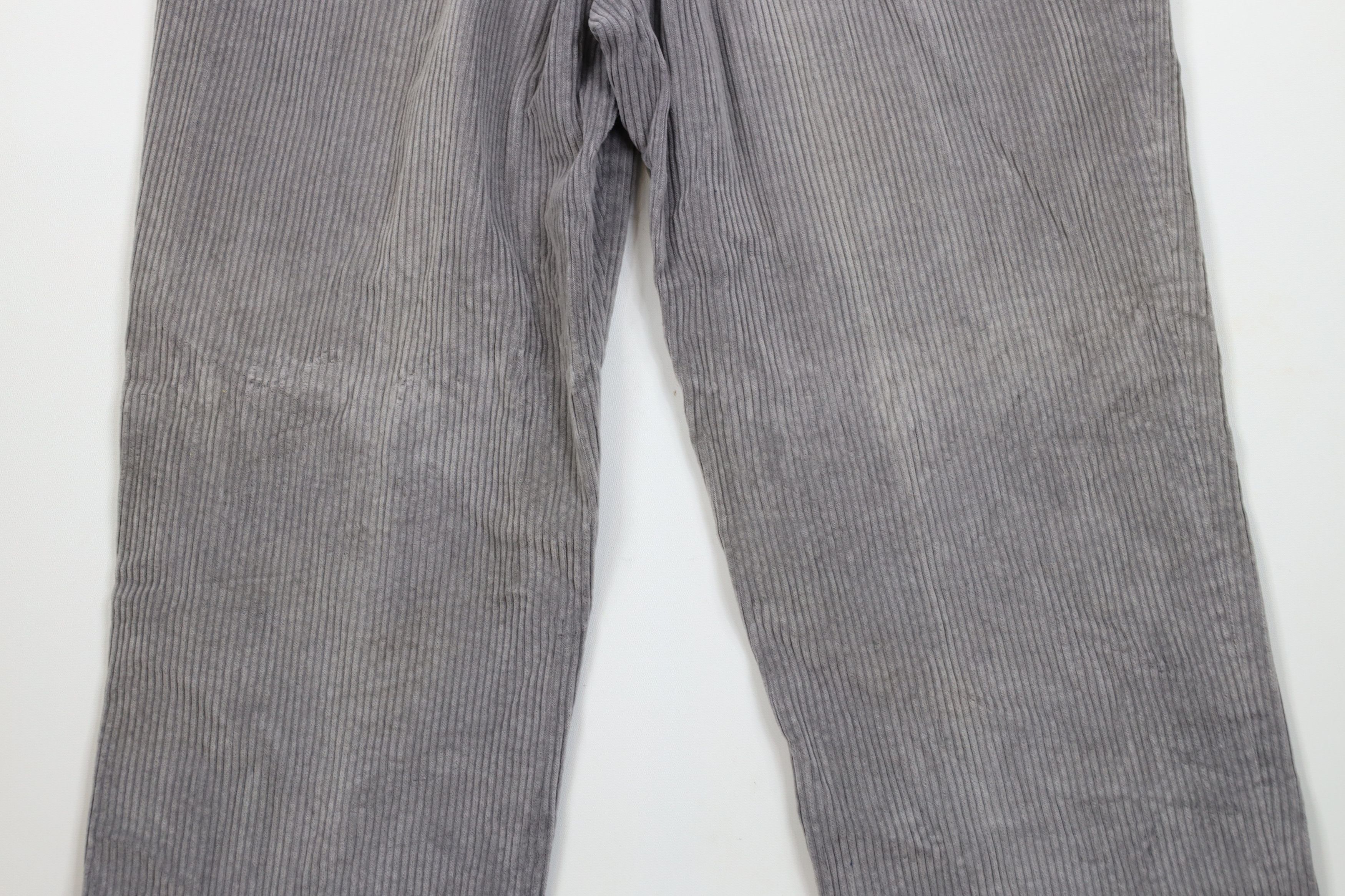 Lands' End × Vintage Vintage 70s Lands End Heavy Wide Leg Corduroy Pants Gray USA Size US 38 / EU 54 - 13 Thumbnail