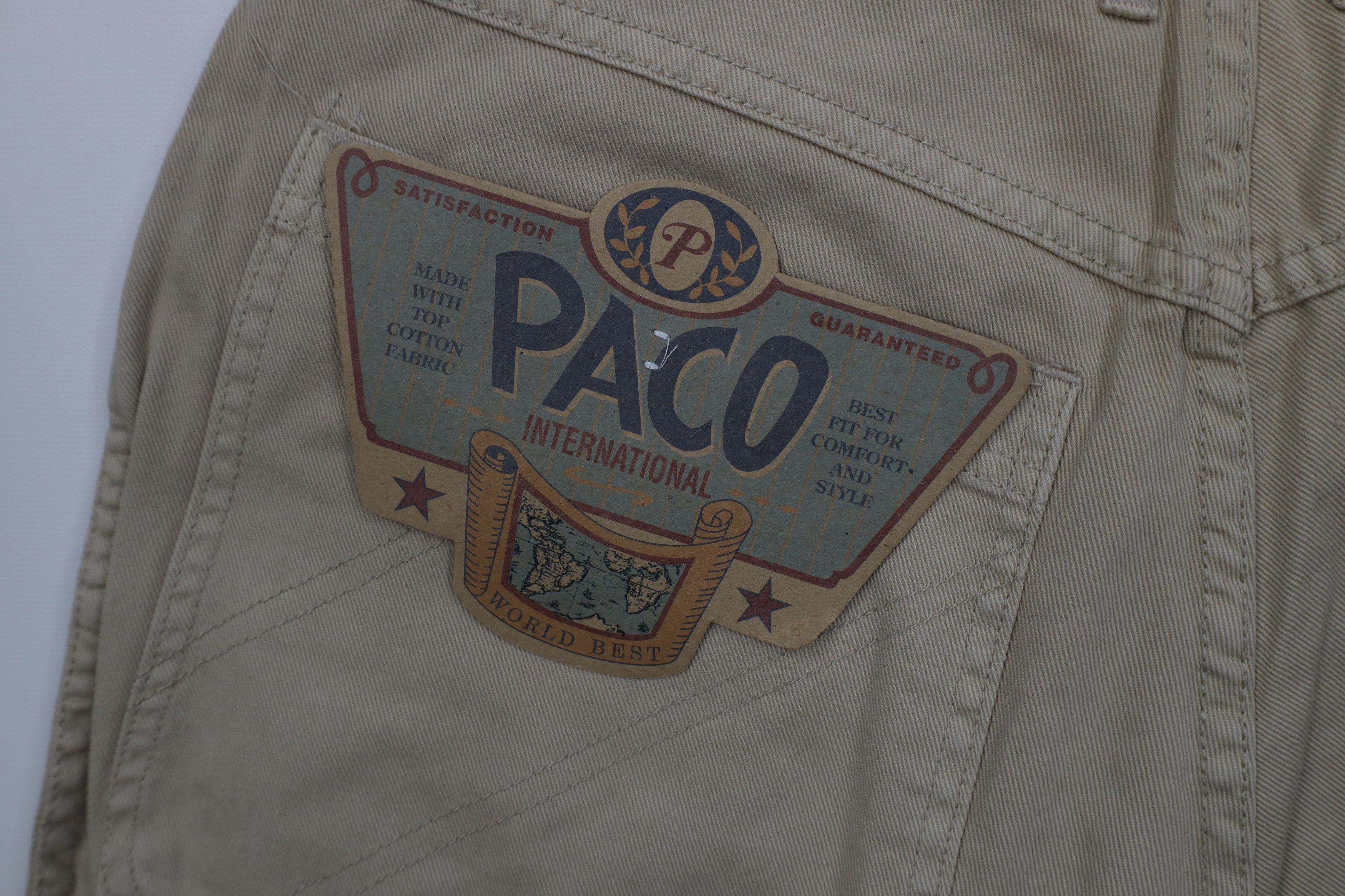 Vintage Deadstock Vintage 90s Paco Hip Hop Denim Jean Shorts Tan Size US 32 / EU 48 - 14 Thumbnail