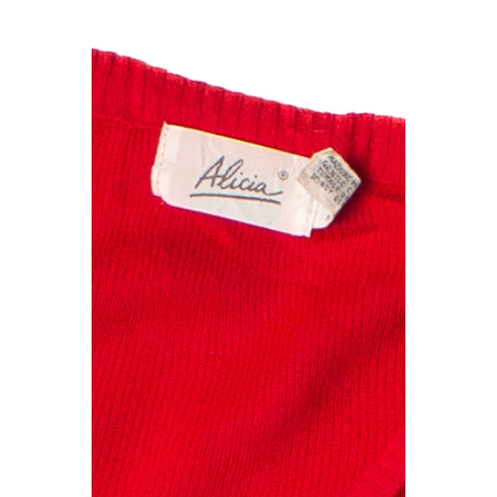 X-LARGE VINTAGE Alicia Red Koala Bear Sweater - Embroidered Animal Acrylic X-Large Adults Red 80s? Mens Womens Girls Boys Size XL / US 12-14 / IT 48-50 - 2 Thumbnail