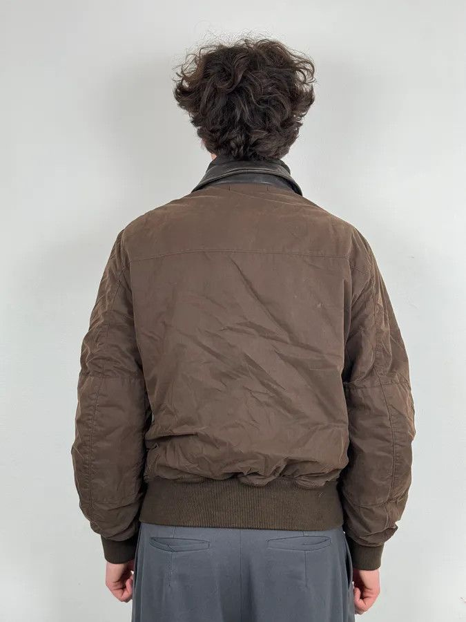 C.P. Company C.P. Company Hybrid Brown Leather Bomber Jacket Size US L / EU 52-54 / 3 - 3 Thumbnail