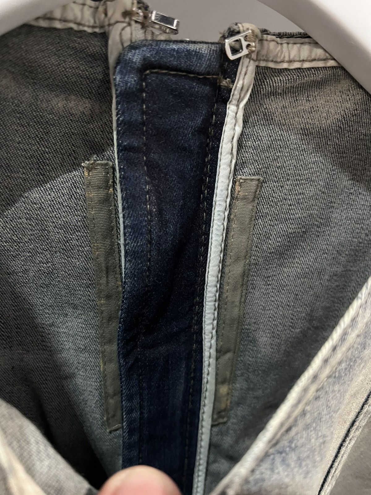 Rick Owens Drkshdw Rick Owens Drkshdw Splintered Denim Dress Size S / US 4 / IT 40 - 3 Thumbnail