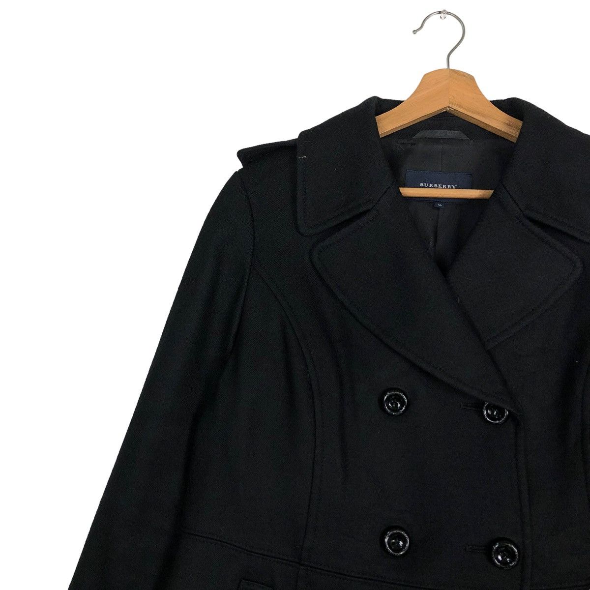 Burberry 🔥VINTAGE CROPPED BIKER JACKET BURBERRY LNDON DOUBLE BREAST Size M / US 6-8 / IT 42-44 - 7 Thumbnail