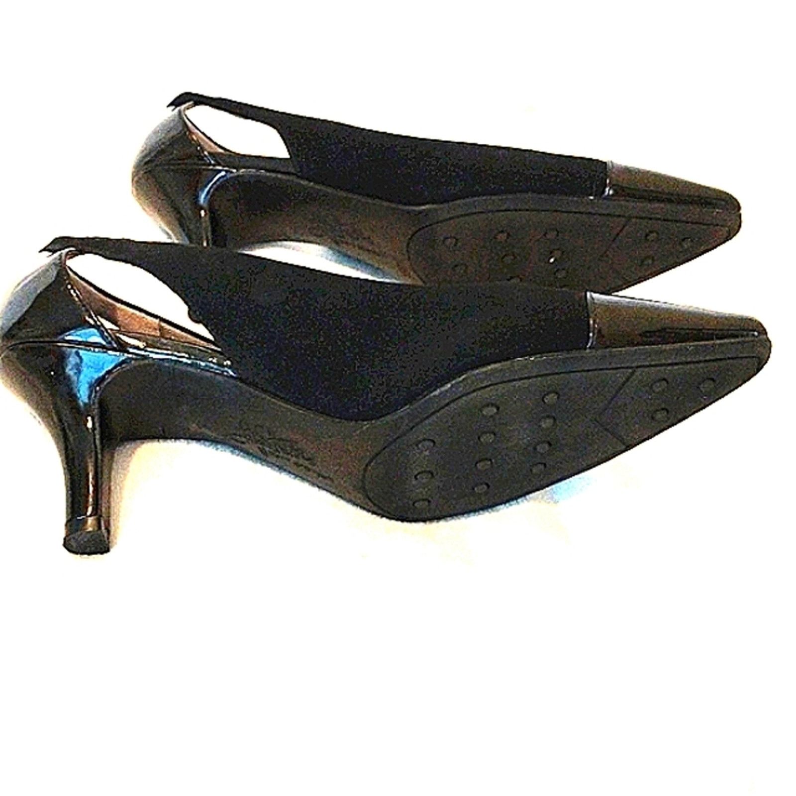 Other Life Stride Soft System Pumps Sz 9.5 BLACK Peekaboo Comfort Size US 9.5 / IT 39.5 - 10 Thumbnail