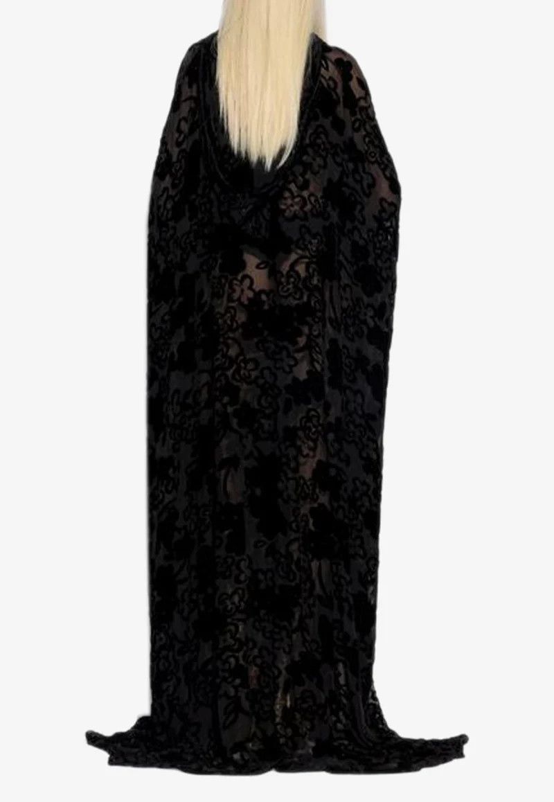 Tom Ford o1w1db10225 KF0028 Hooded Kaftan Dress in Black Size XL / US 12-14 / IT 48-50 - 3 Thumbnail