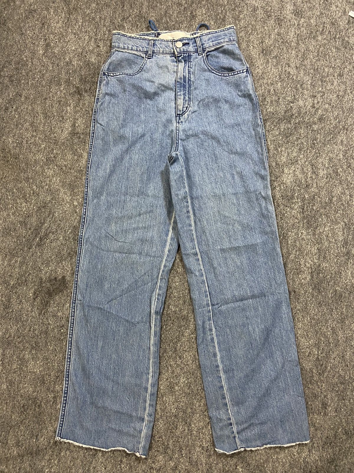 Hysteric Glamour × If Six Was Nine × Le Grande Bleu (L.G.B.) Vintage Y2K GU girls' denim pants with straps at the back Size 25" / US 0 / IT 36 - 2 Thumbnail