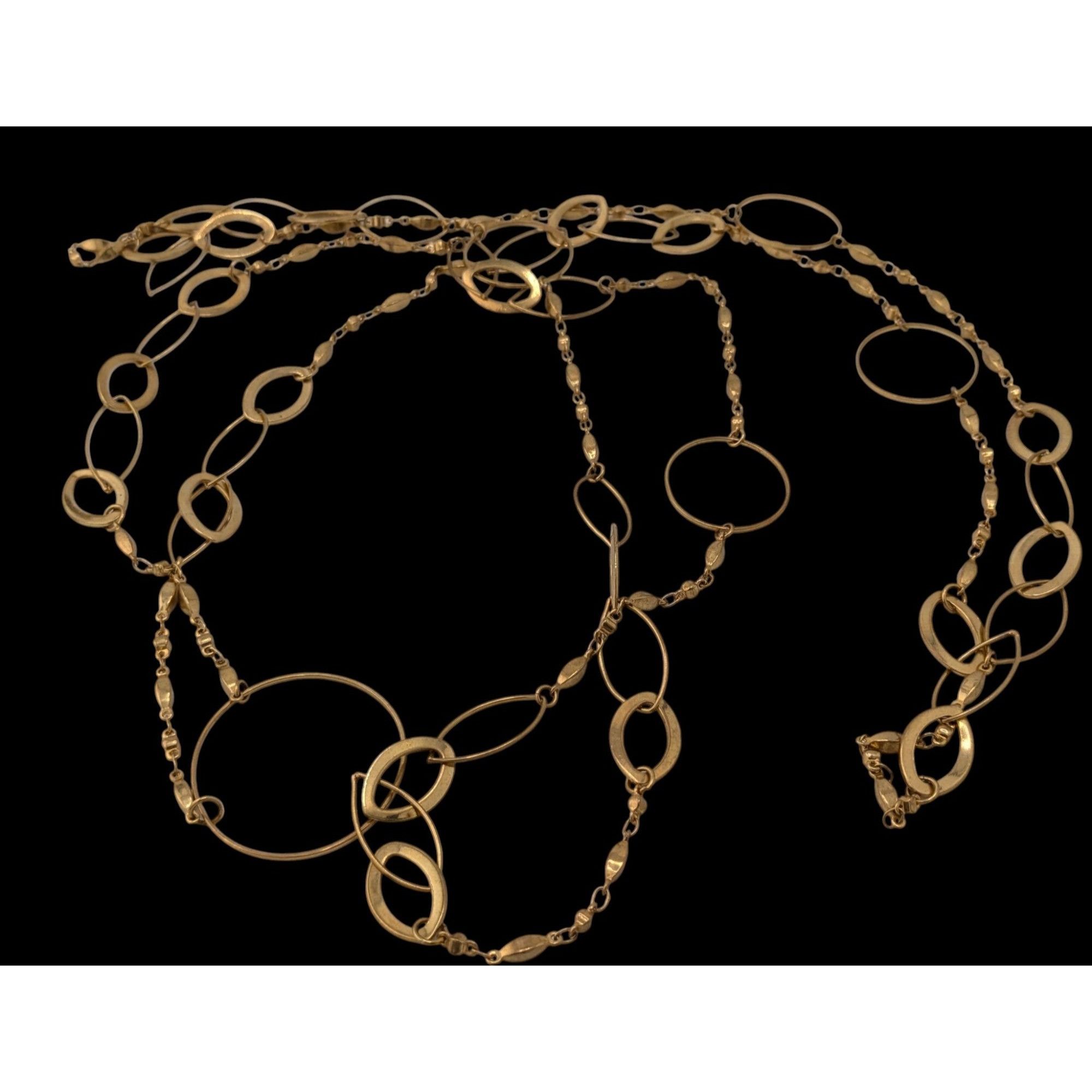 Other Abstract Glam Gold Tone Opera Chain Necklace With Assorted L Size ONE SIZE - 1 Thumbnail