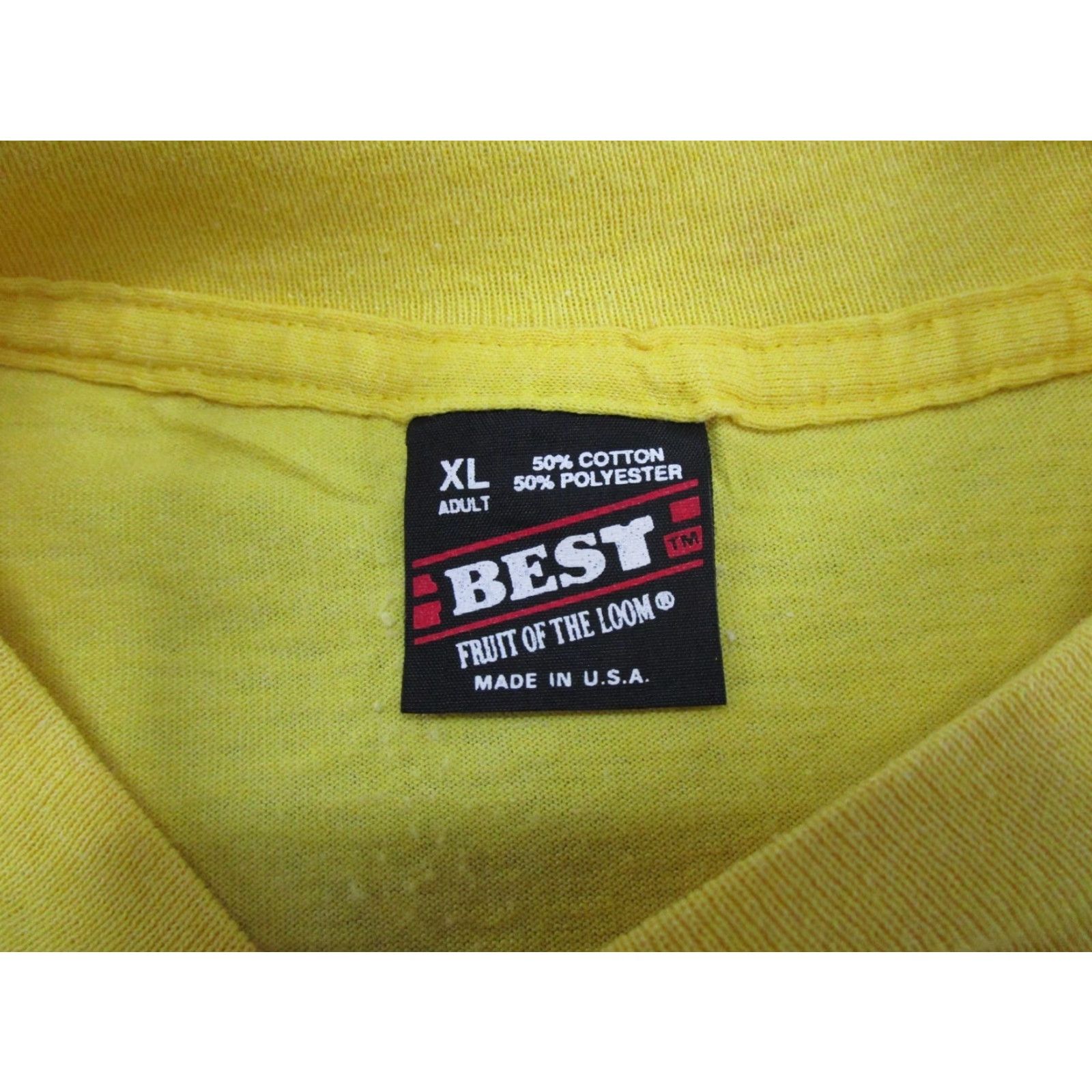Fruit Of The Loom VINTAGE Hummingbird Flowers Single Stitch Graphic T-Shirt Mens XL Yellow Nike? Size US XL / EU 56 / 4 - 4 Thumbnail