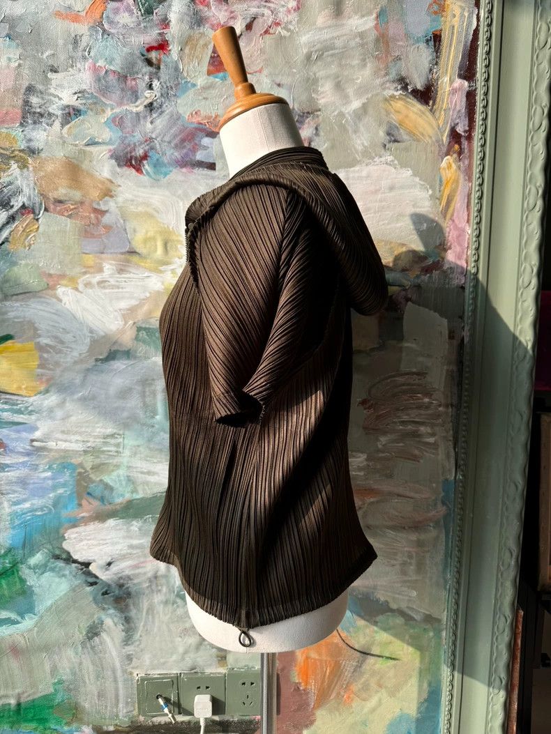 Issey Miyake Issey Miyake size:4 Brown pleated cardigan Size S / US 4 / IT 40 - 3 Thumbnail