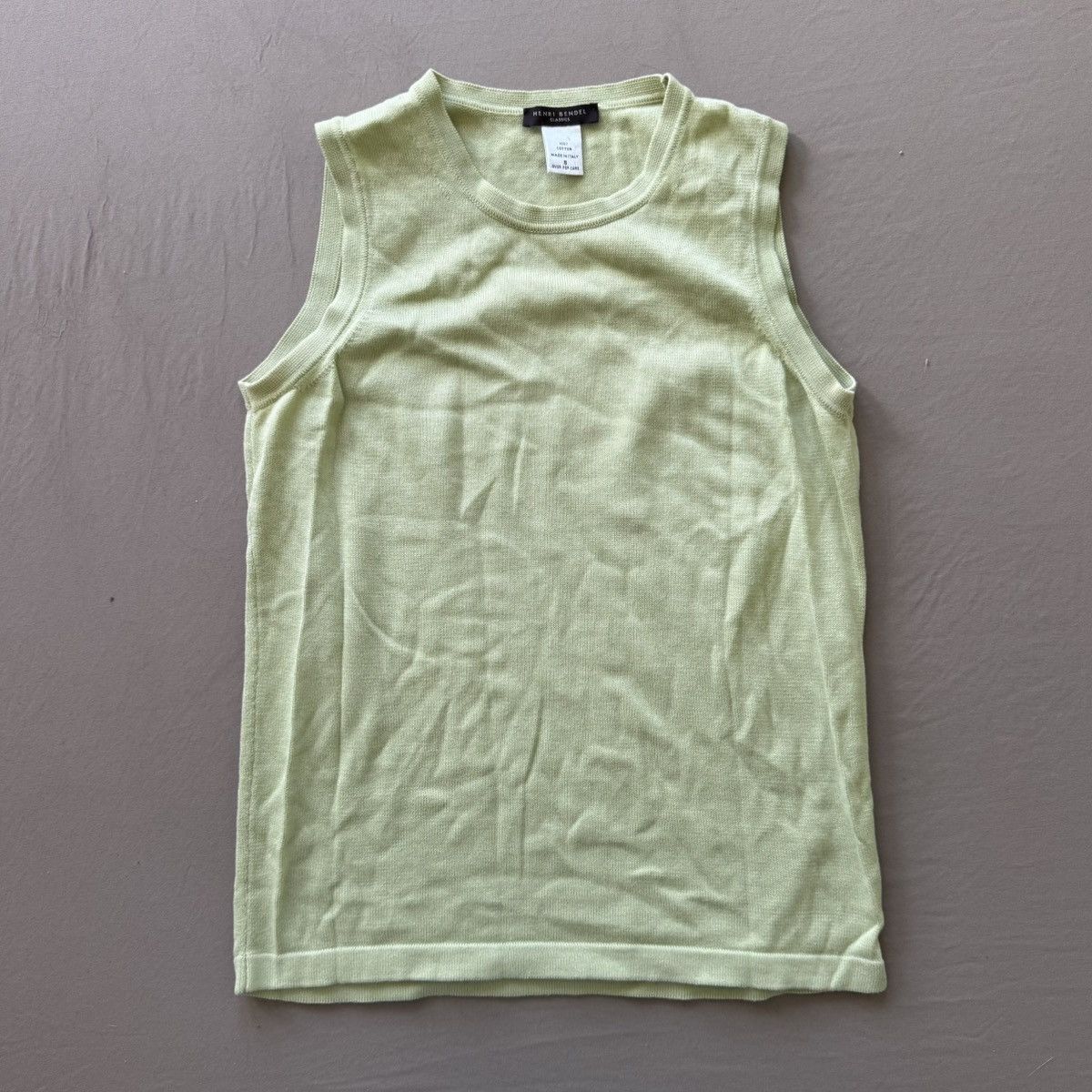 Henri Bendel Vintage Henri Bendel Cotton Knit Tank Top Size S / US 4 / IT 40 - 1 Thumbnail