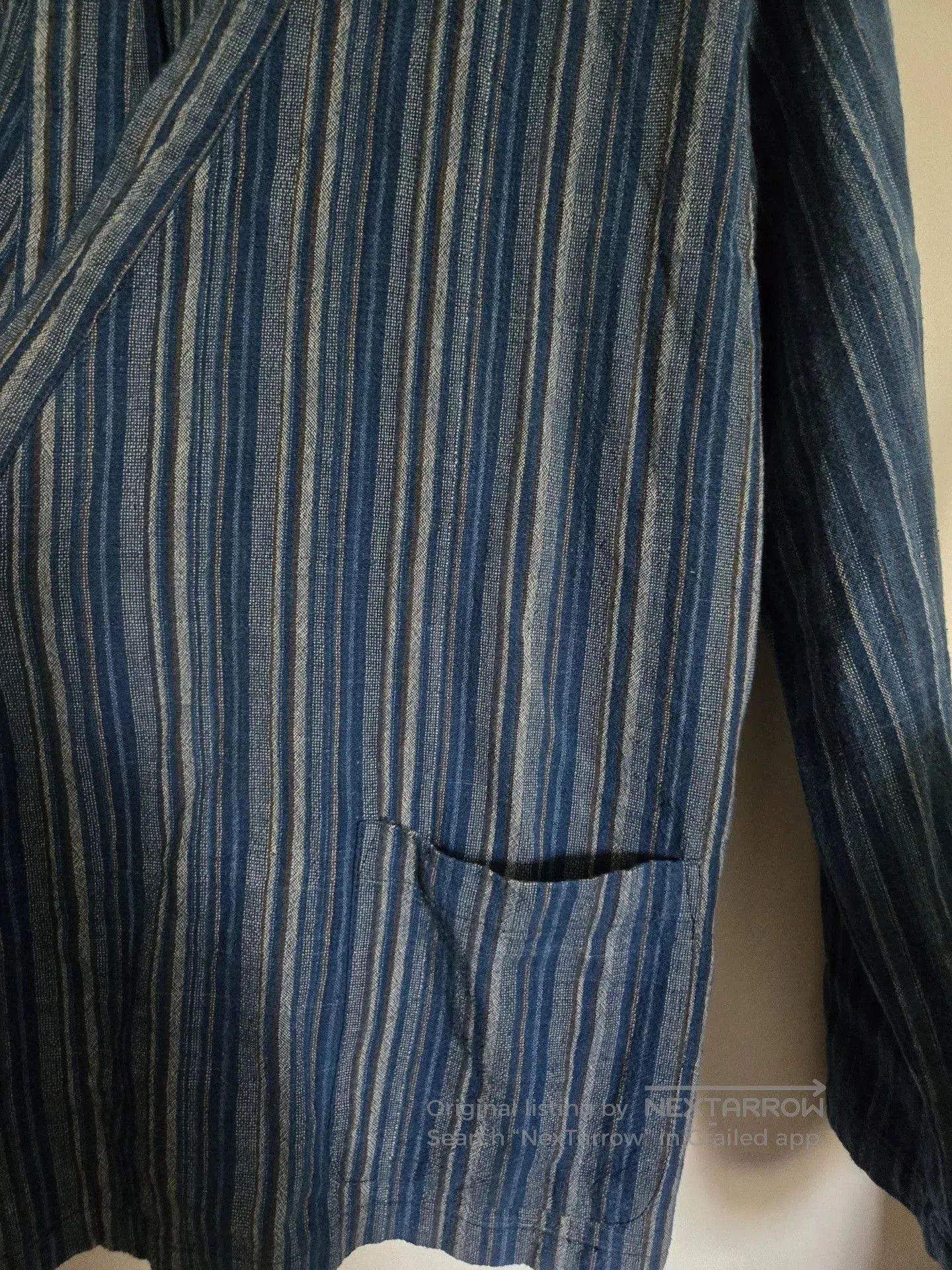 Japanese Brand Gaijin Made Blue Japan Indigo Kimono Robe. Size US M / EU 48-50 / 2 - 3 Thumbnail
