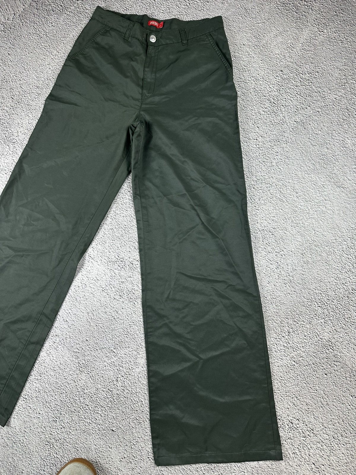 Diesel Diesel Woman’s Green Straight Leg Pants Baggy Japan Style Size 26" / US 2 / IT 38 - 5 Thumbnail