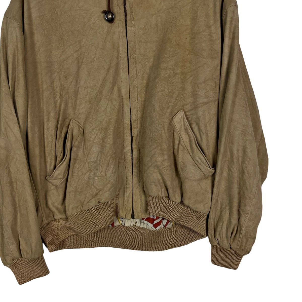 Gucci VINTAGE DEER LEATHER BOMBER JACKET GUCCI RARE LINING DESIGN Size M / US 6-8 / IT 42-44 - 7 Thumbnail