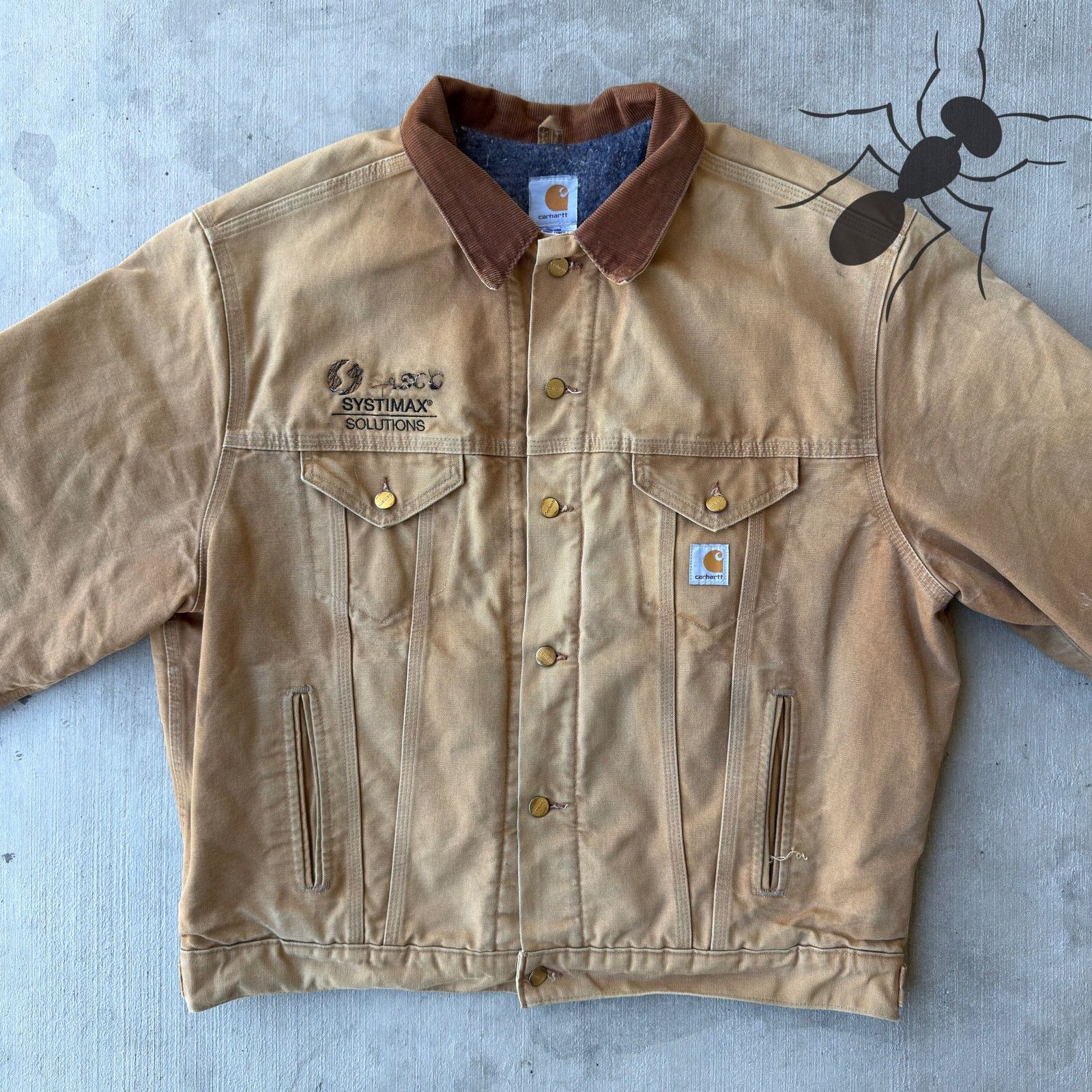 Vintage Y2K Carhartt J148 Brown trucker work wear jacket