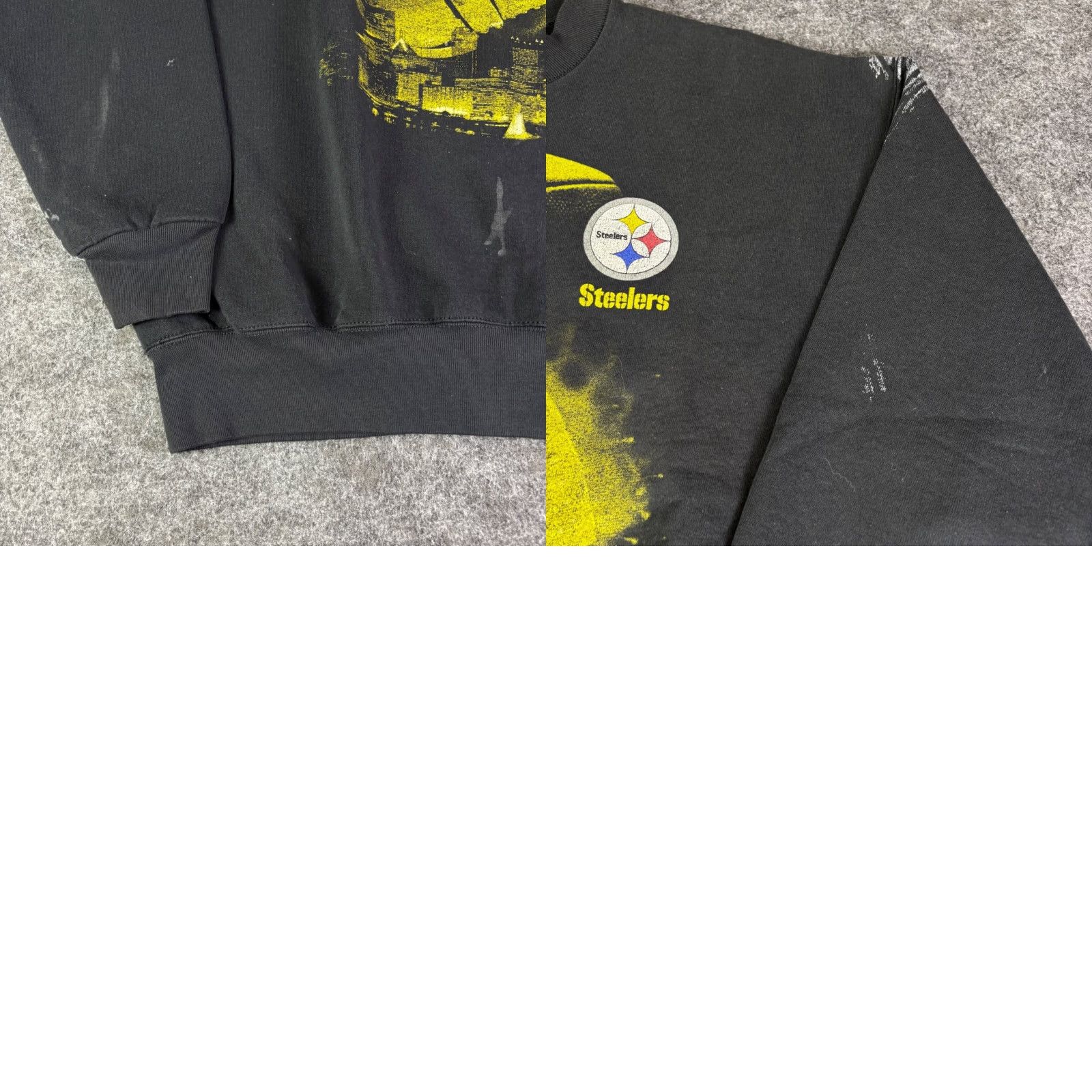 Vintage VINTAGE Steelers Football Helmet Graphic Black Crewneck XL 90s Size US XL / EU 56 / 4 - 8 Thumbnail
