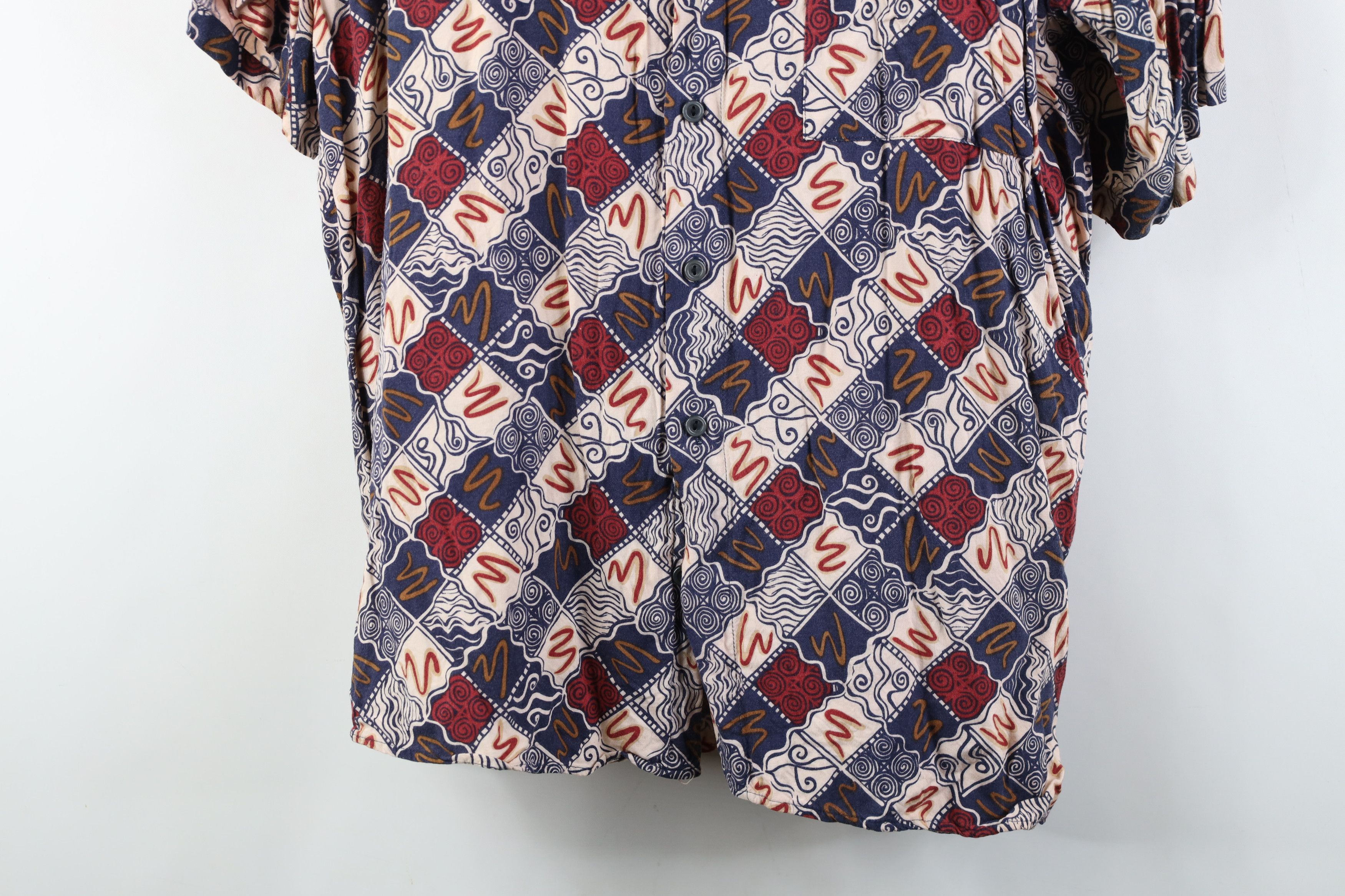 Vintage Vintage 90s Streetwear Rayon Gabardine Collared Button Shirt Size US M / EU 48-50 / 2 - 3 Thumbnail