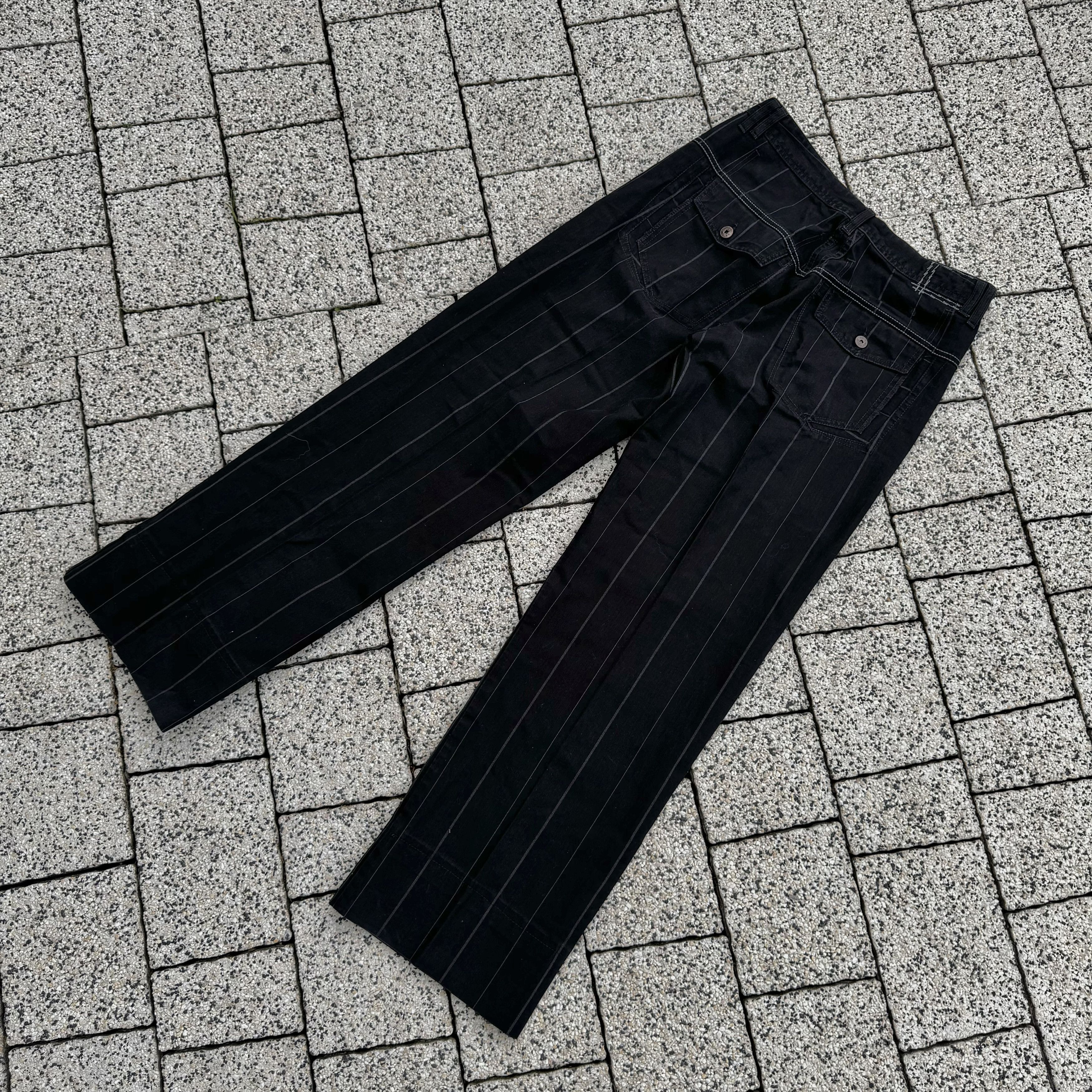 Marithe + Francois Girbaud × Vintage MARITHE FRANCOIS GIRBAUD STRIPES AVANTGARDE BAGGY Y2K PANTS Size US 30 / EU 46 - 5 Thumbnail