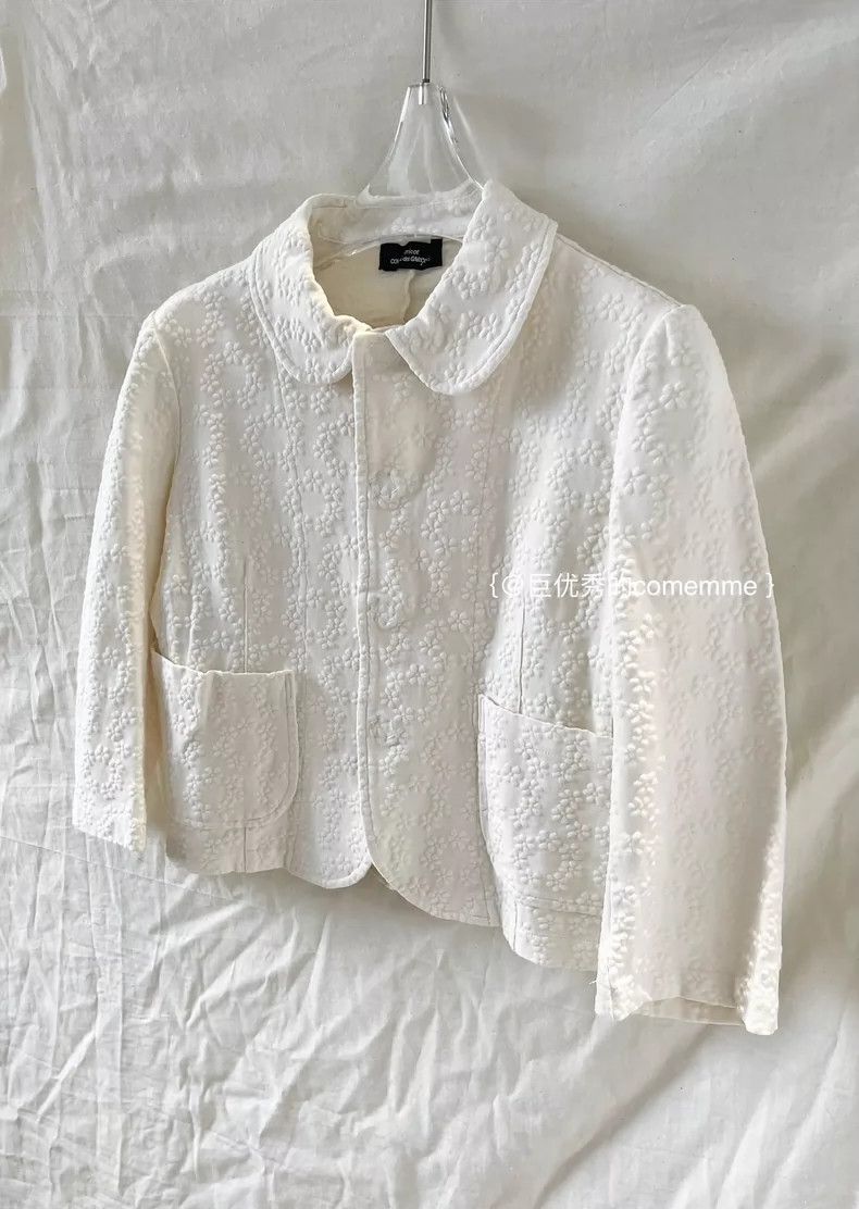 Comme des Garcons Comme Des Garcons Cream cream dimensional garland embossed Size S / US 4 / IT 40 - 2 Thumbnail