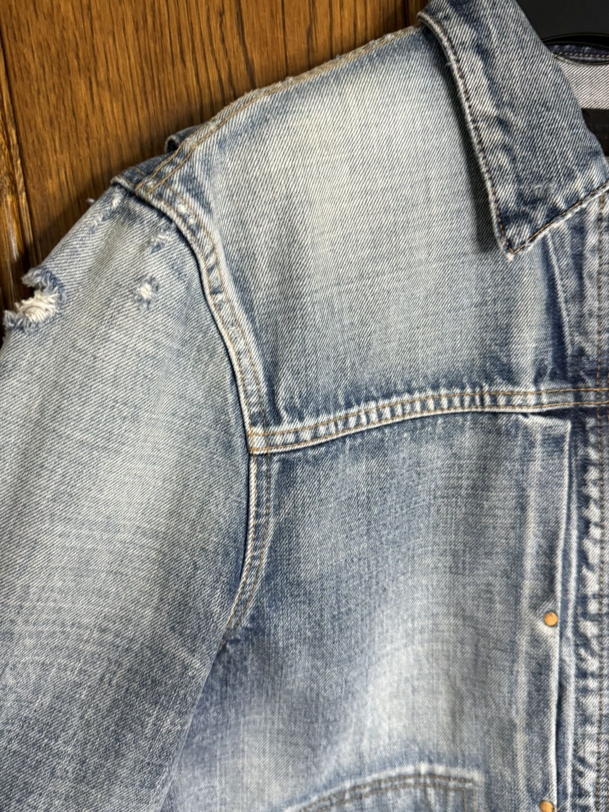 Saint Laurent Paris SS22 Saint Laurent zip distressed denim trucker jacket 50 Size US M / EU 48-50 / 2 - 15 Thumbnail
