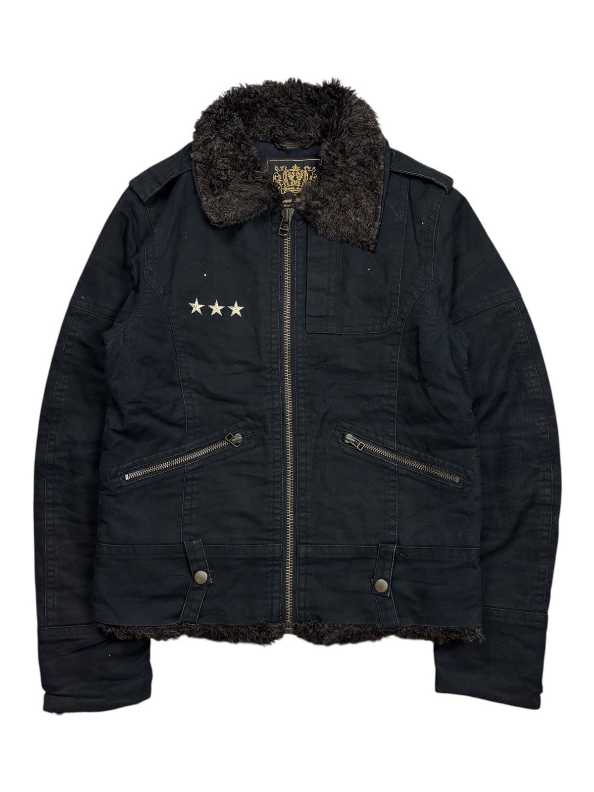 2000s Peace Animal - Vkei Style Fur Collar Jacket