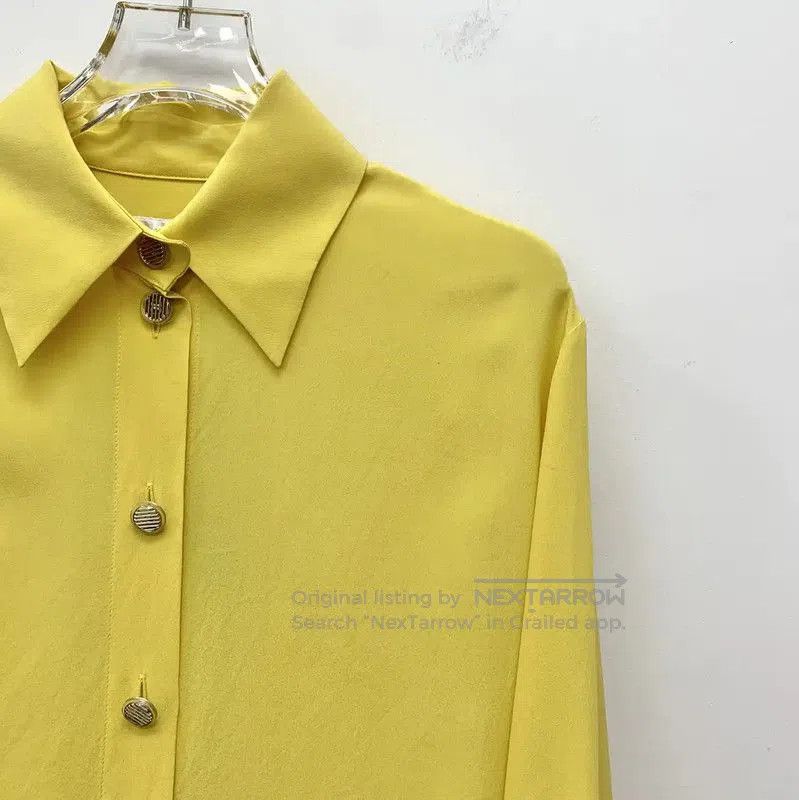 Chanel Chanel Yellow Silk Women's Shirt . Size XS / US 0-2 / IT 36-38 - 3 Thumbnail