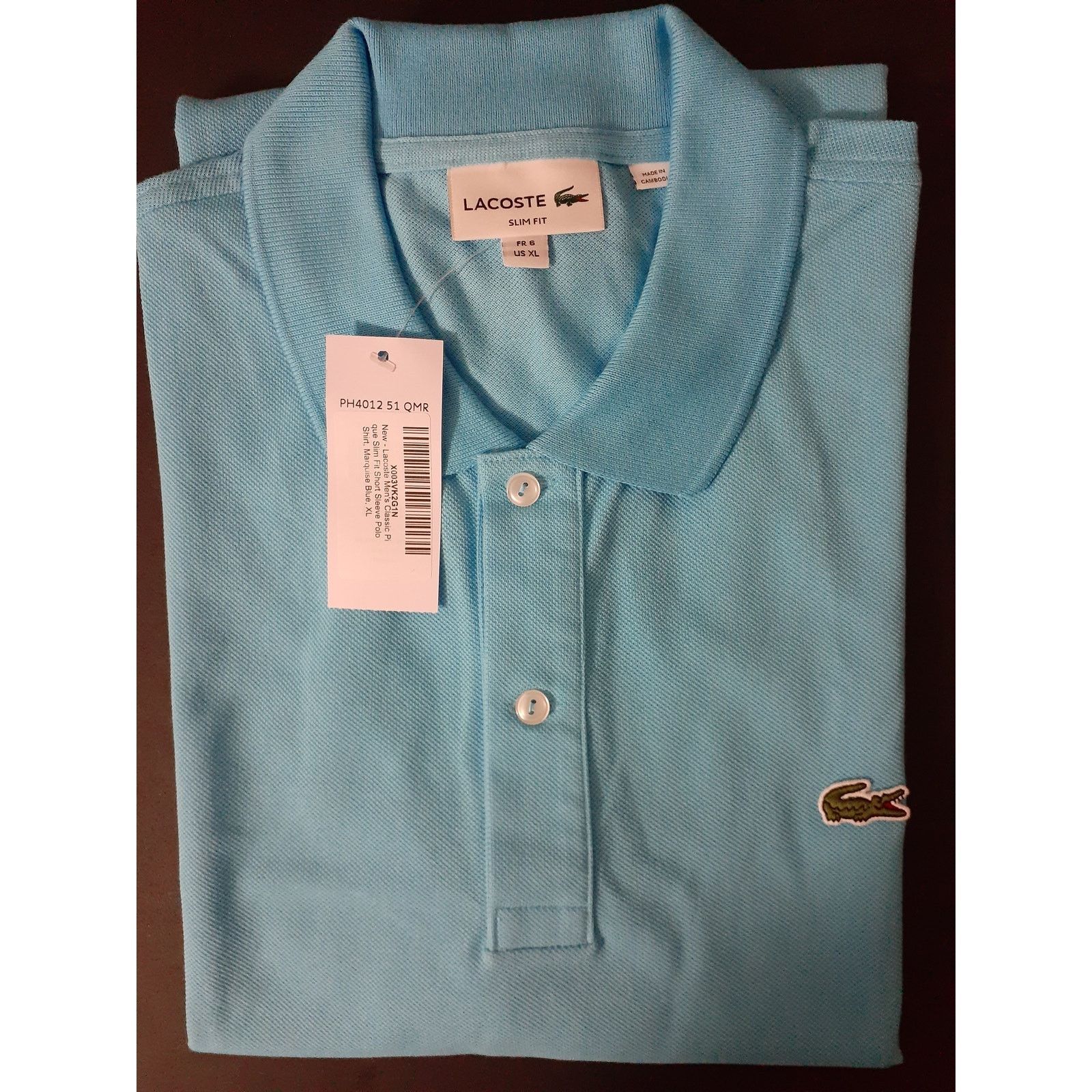 Lacoste Lacoste Mens Men's Short Classic Pique Polo Shirt Blue XL Size US XL / EU 56 / 4 - 2 Thumbnail