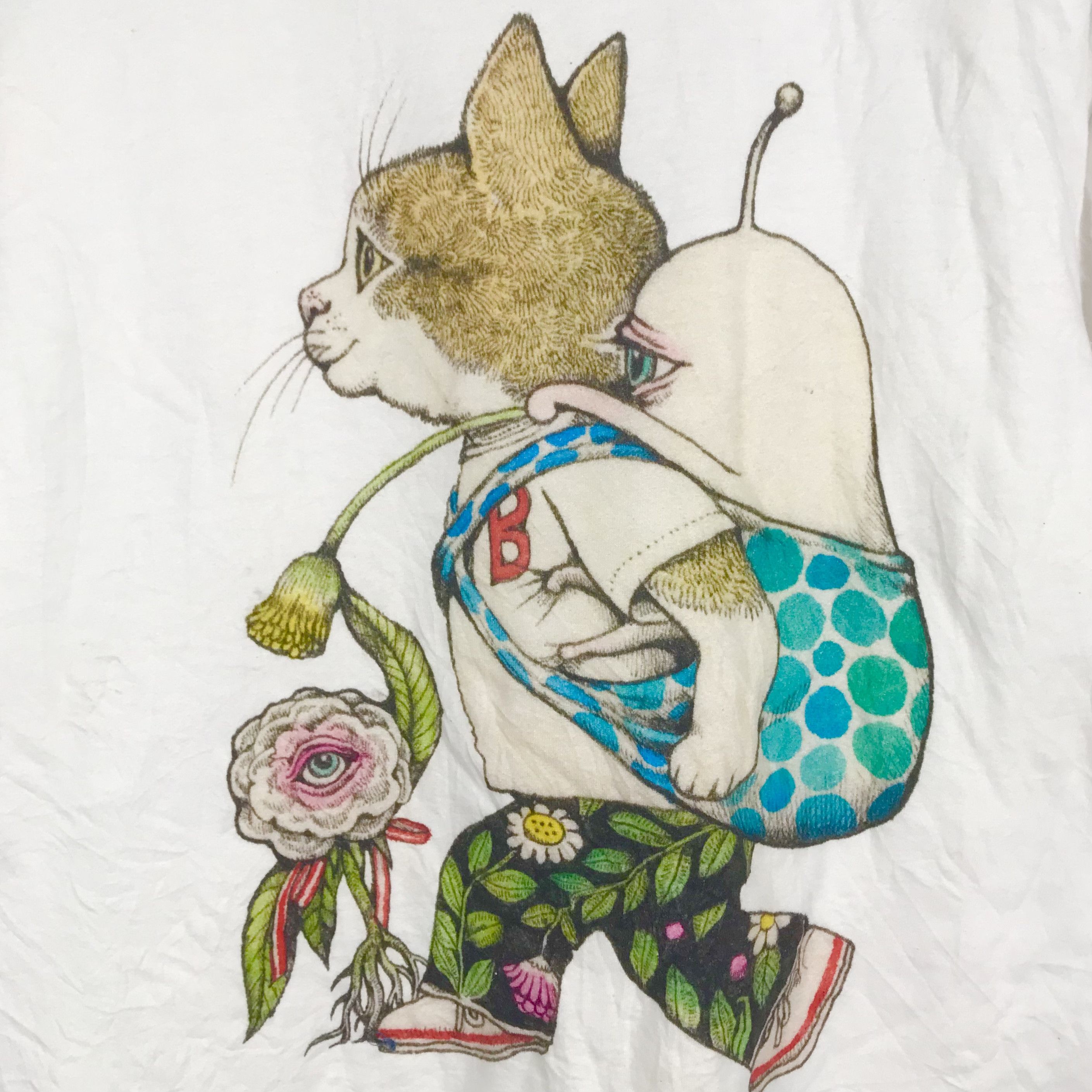 Vintage RARE vintage Yuko Higuchi plant tee artwork phototee Shirt Size US L / EU 52-54 / 3 - 3 Thumbnail