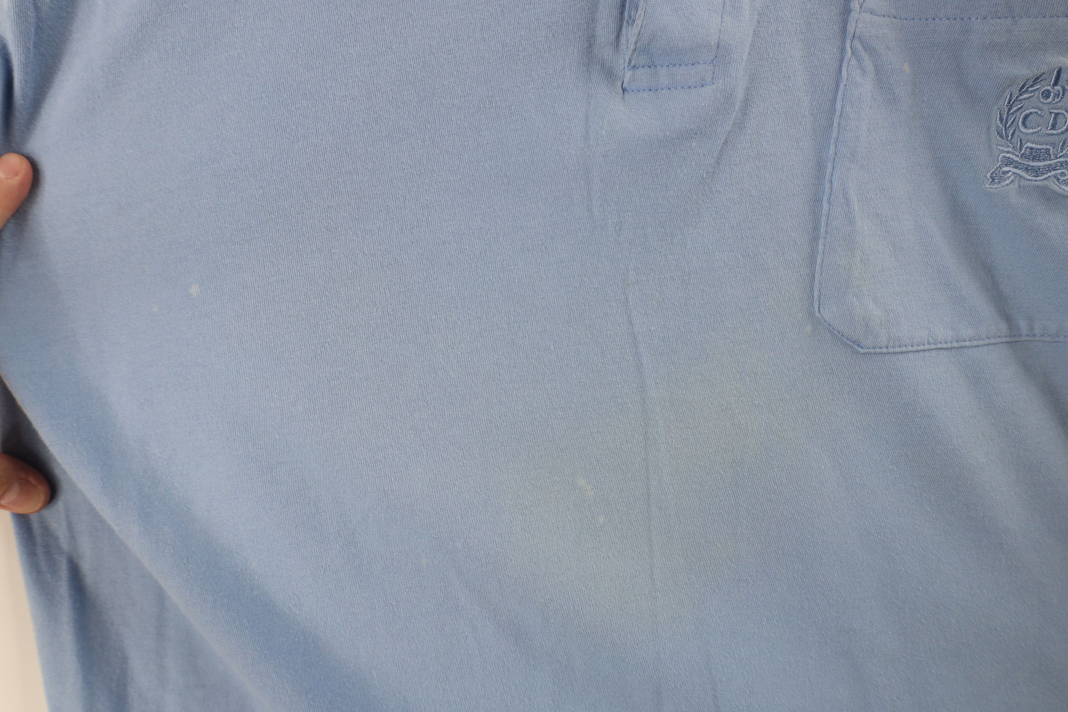 Christian Dior Monsieur × Vintage Vintage 90s Christian Dior Spell Out Crest Polo Shirt Blue Size US XL / EU 56 / 4 - 7 Thumbnail