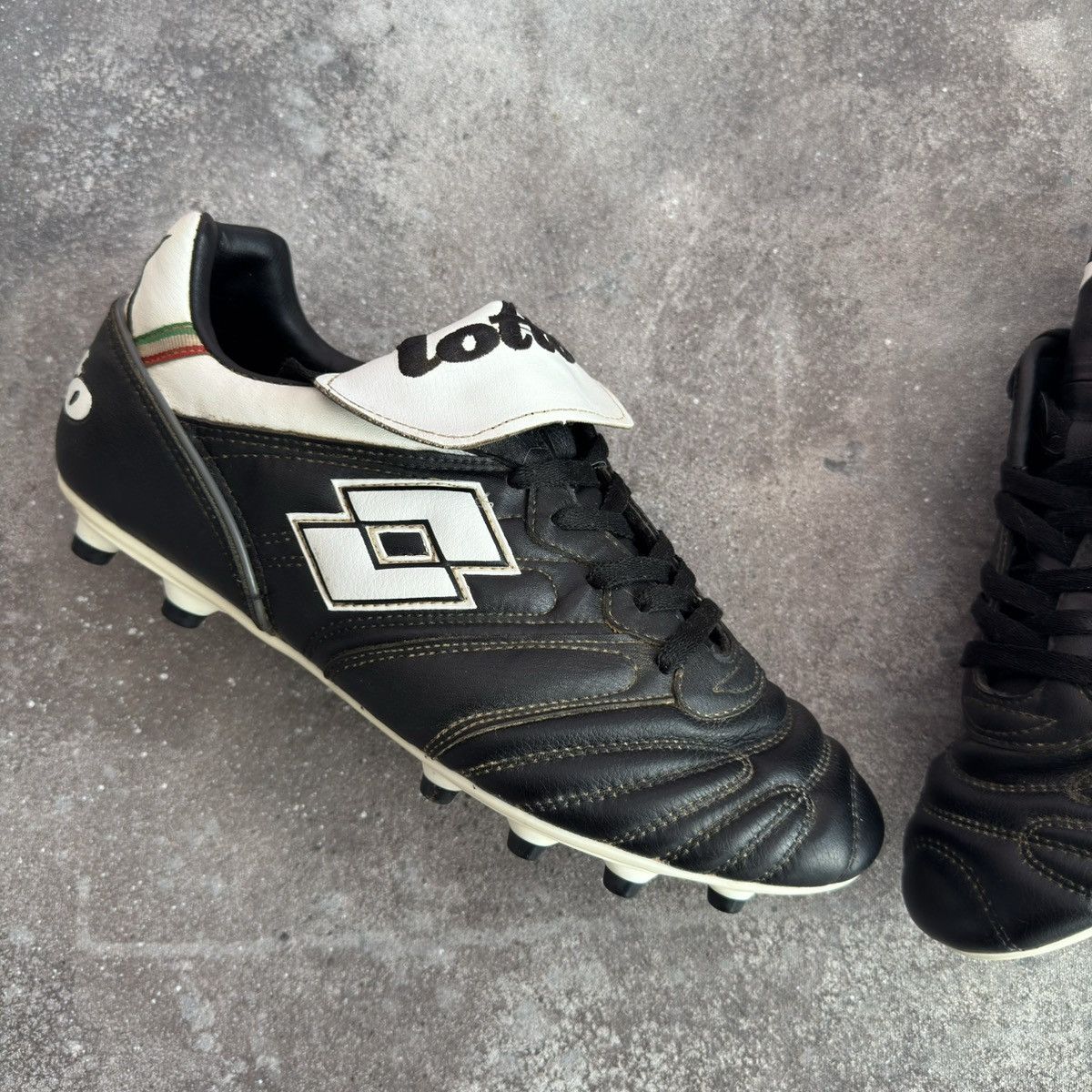 Lotto Sport × Vintage Lotto Vintage Black Leather Italian Soccer Cleats Size US 10.5 / EU 43-44 - 4 Thumbnail