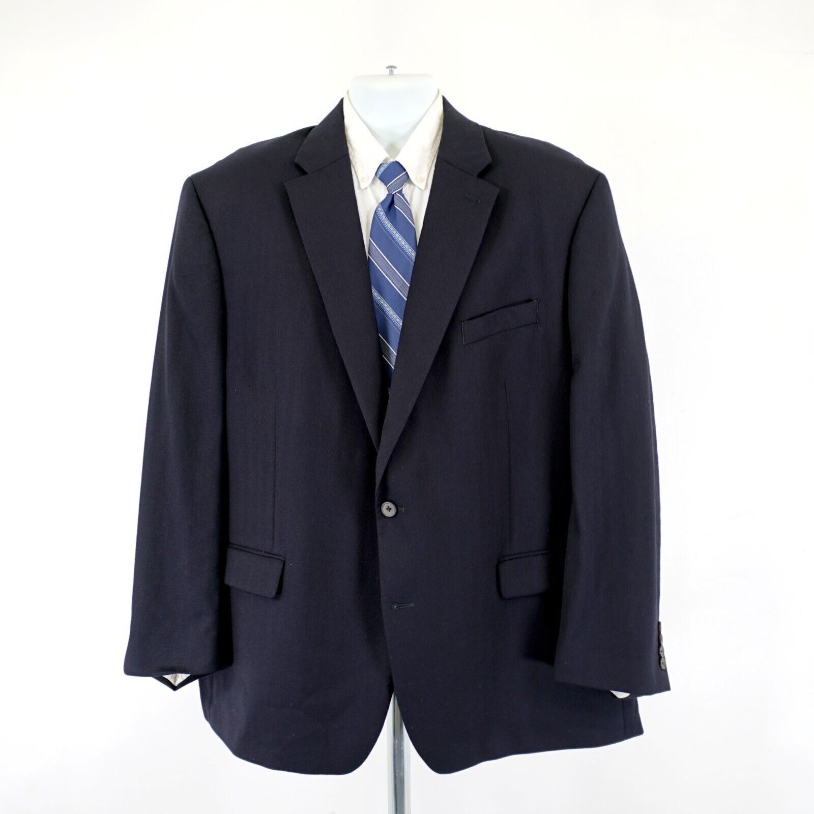 Lauren Ralph Lauren Lauren Ralph Lauren 48L Blue Herringbone Thick Wool Sport Co Size 48L - 4 Thumbnail