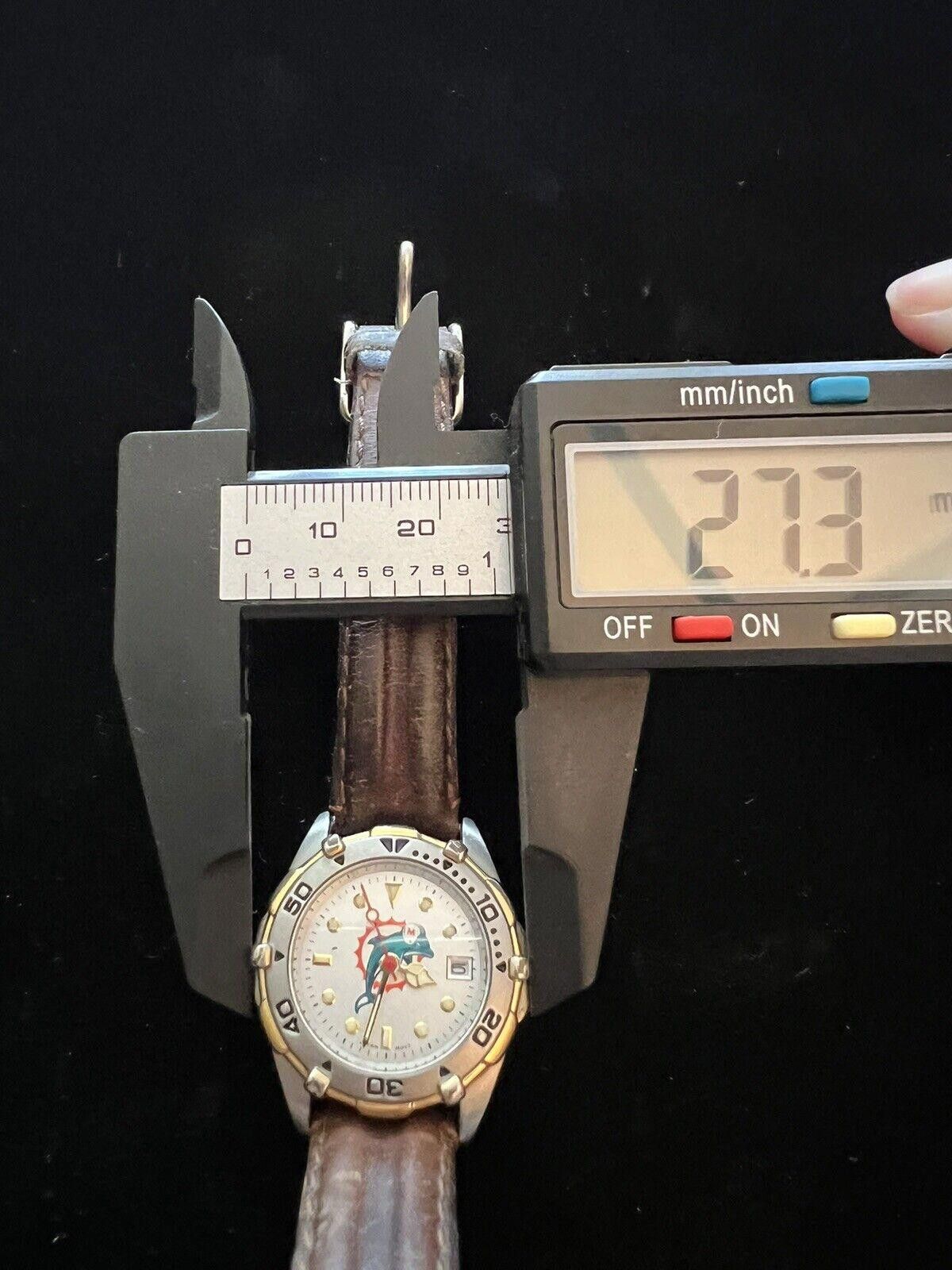 Designer Miami Dolphins Ladies Vintage Watch Working Size ONE SIZE - 2 Thumbnail