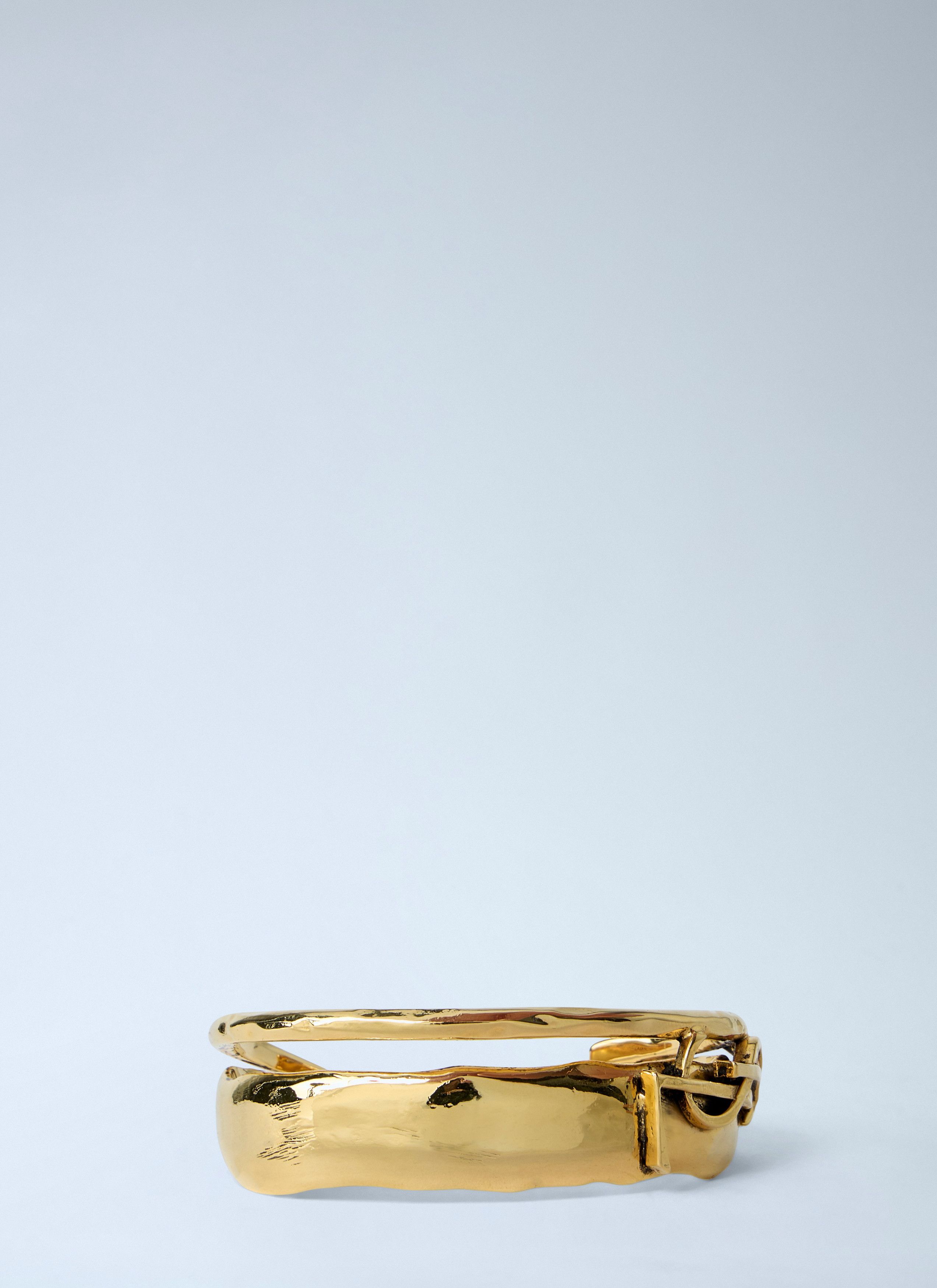 Saint Laurent Paris Textured Metal Bangle Size ONE SIZE - 1 Thumbnail