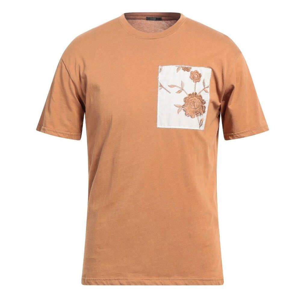 Other NWT New GRF GRIFFAI Brown Embroidered Pocket Cotton T-Shirt Size US L / EU 52-54 / 3 - 2 Thumbnail