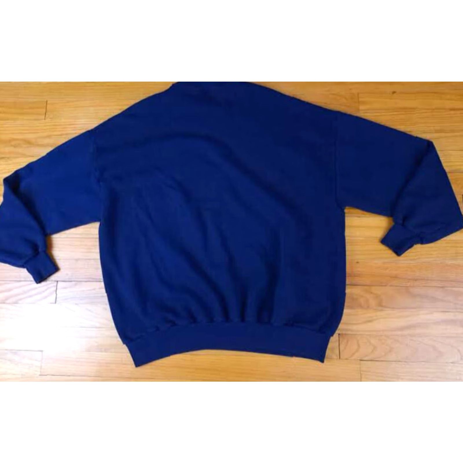 Jerzees VINTAGE Jerzees Sweatshirt 3XL Unisex Adults Pullover Navy Blue USA Teacher Canvas 1990 27in long pit to pit Size US XXL / EU 58 / 5 - 6 Thumbnail