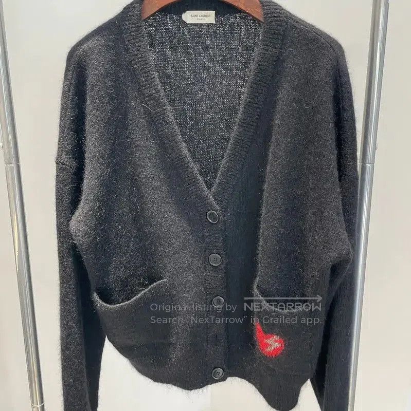 Yves Saint Laurent Saint Laurent Black Wool Short Cardigan . Size M / US 6-8 / IT 42-44 - 1 Thumbnail