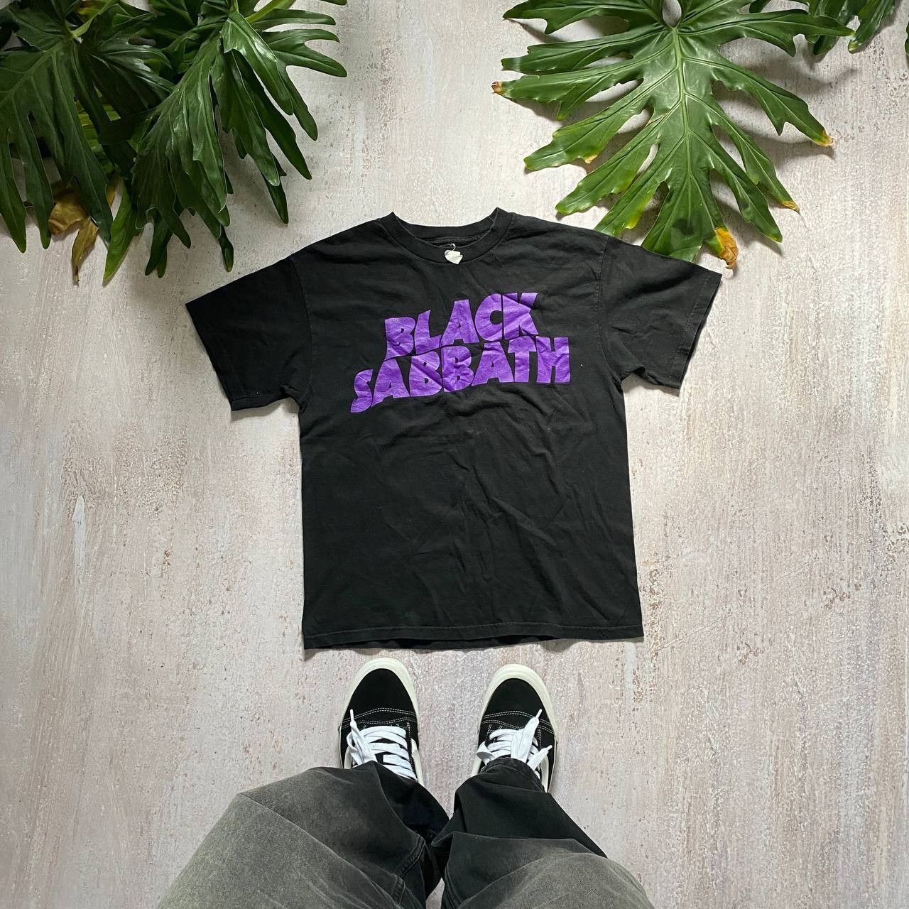 VINTAGE Y2K BLACK SABBATH OZZY AMAZING FADED LOGO T SHIRT 51