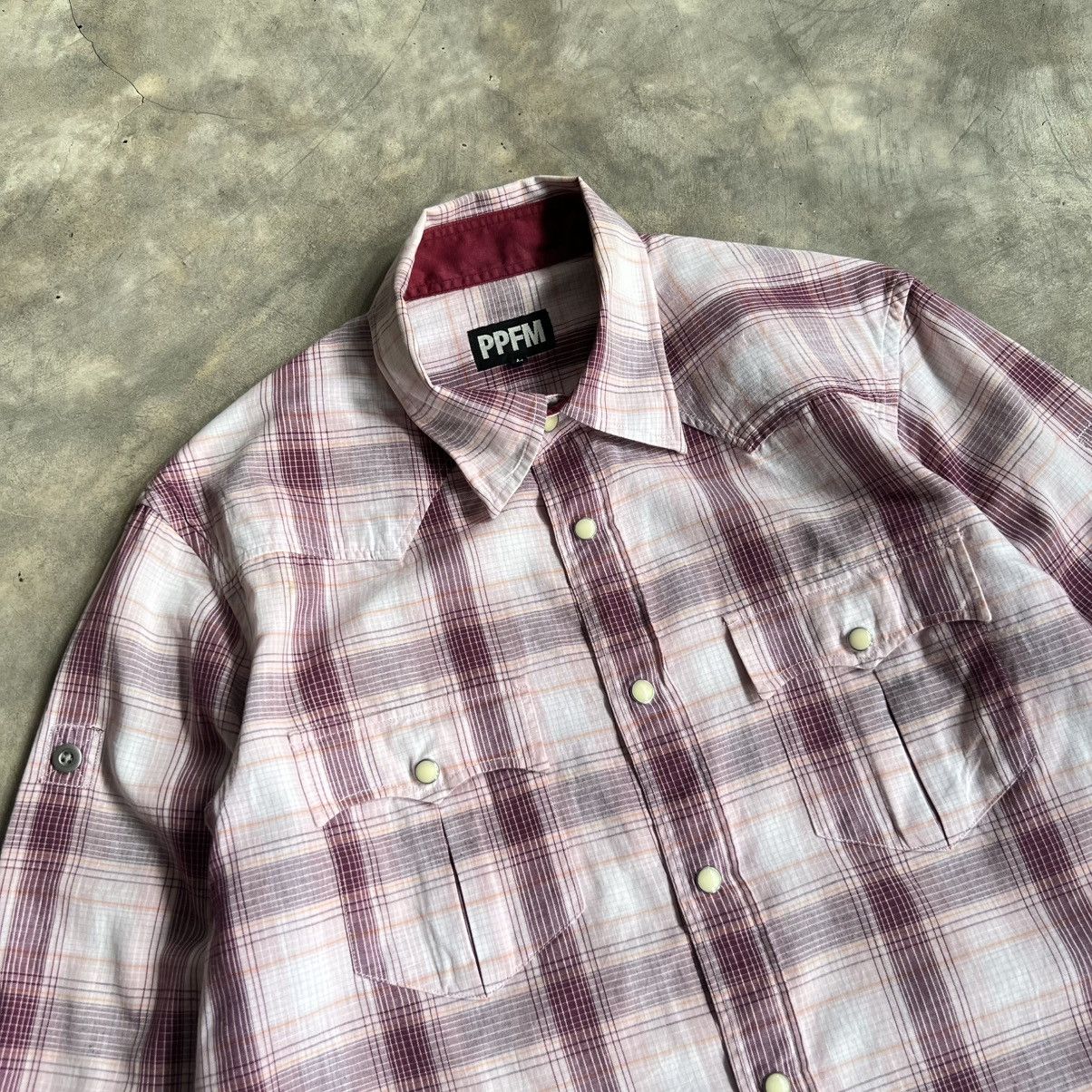 Hysteric Glamour 2000s PPFM Western Plaid Button up Shirt Size US L / EU 52-54 / 3 - 3 Thumbnail