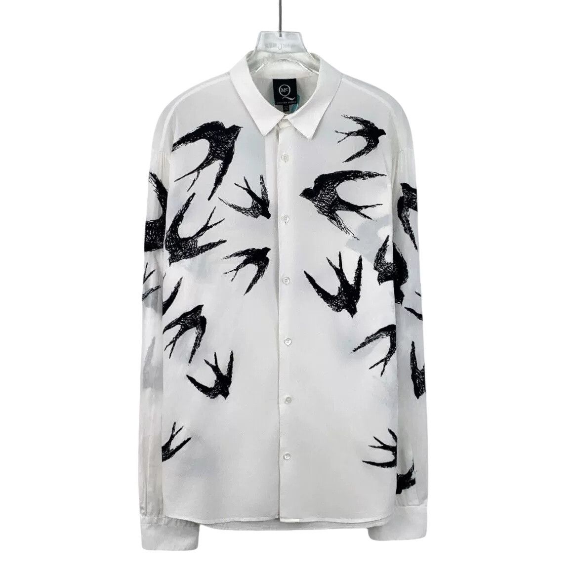 Alexander McQueen Alexander McQueen Swallow Print Shirt Size 50 Size US M / EU 48-50 / 2 - 1 Thumbnail