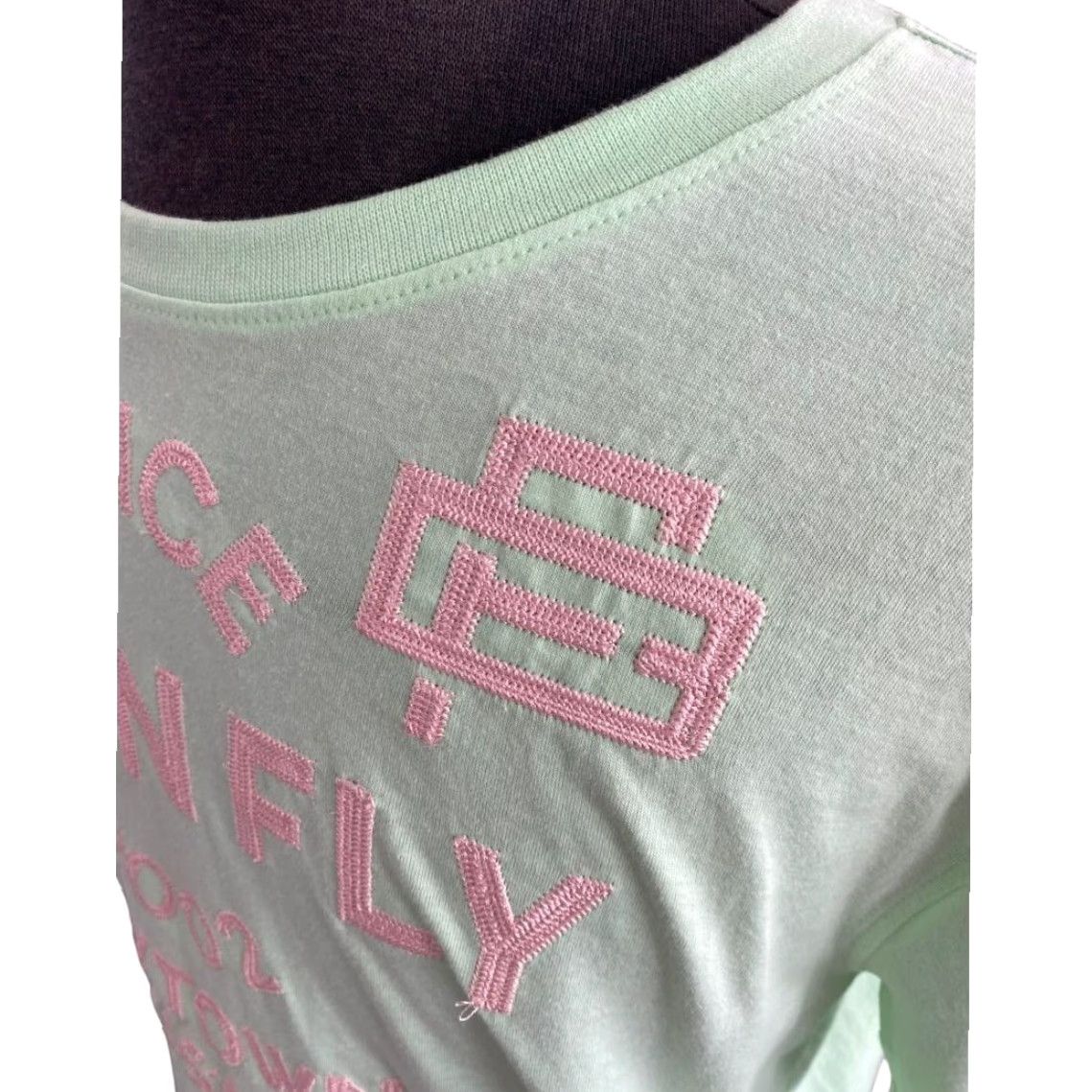Born Born Fly T-Shirt XL Men Crew Neck Short Sleeve Embroidered Logo Mint Green Pink Multicolor Cotton NWT Crew Neck Shirt Size US XL / EU 56 / 4 - 3 Thumbnail