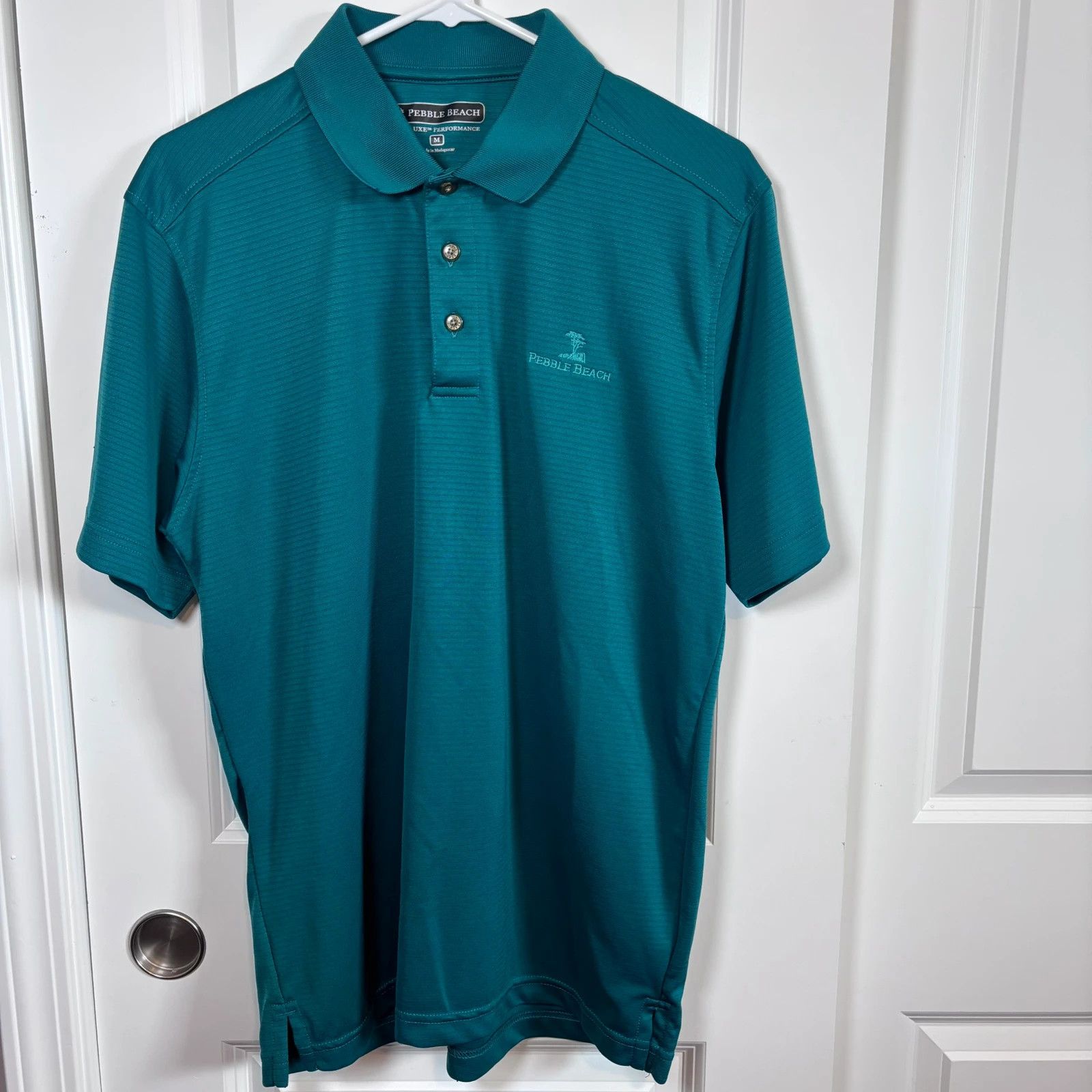 Lone Cypress By Pebble Beach Pebble Beach Golf Polo Shirt Men M Teal Blue Performance Dry Size US M / EU 48-50 / 2 - 1 Thumbnail