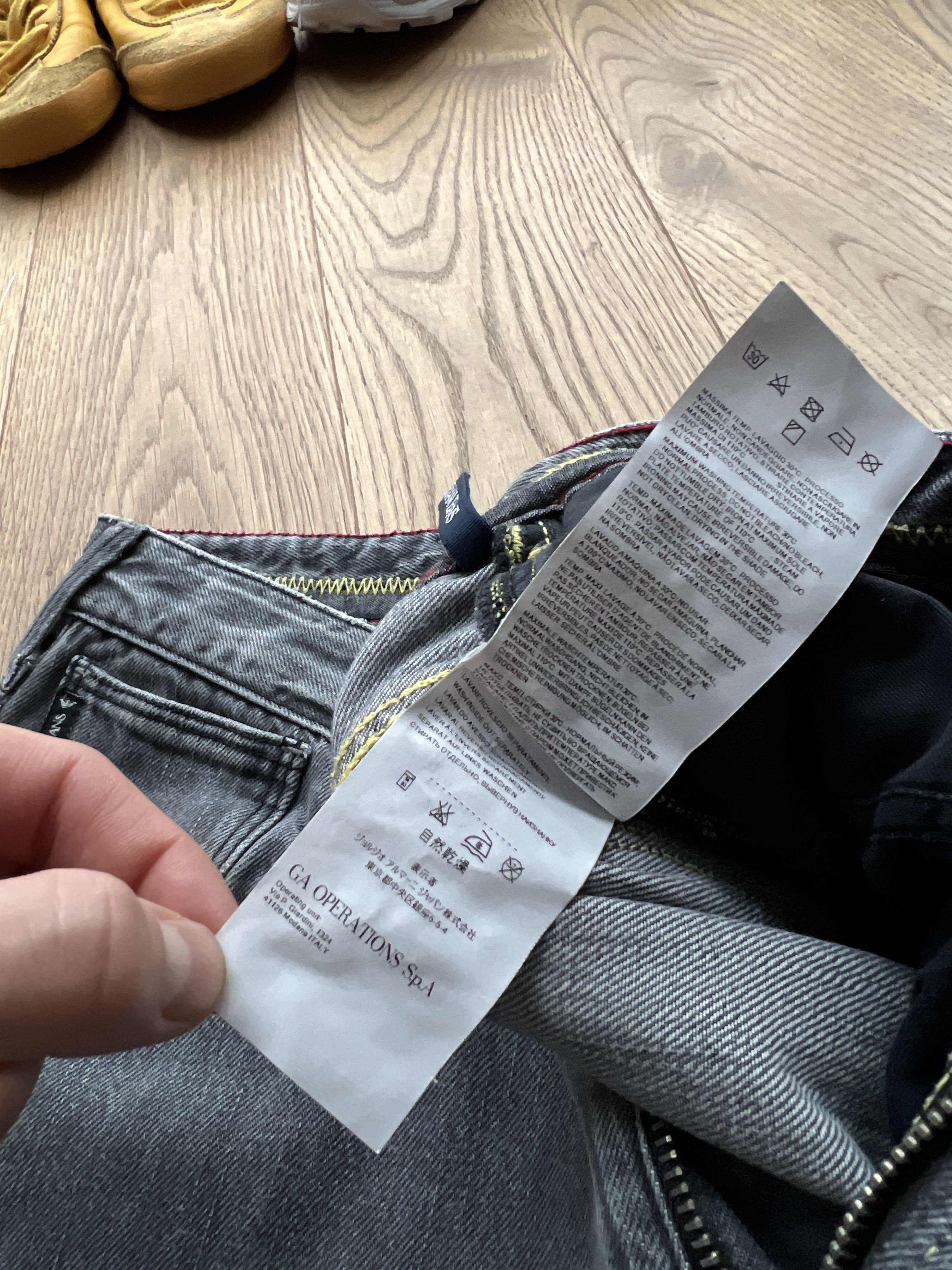 Armani Crazy! Armani jeans black skinny denim stretch slim pants Size US 31 - 20 Thumbnail