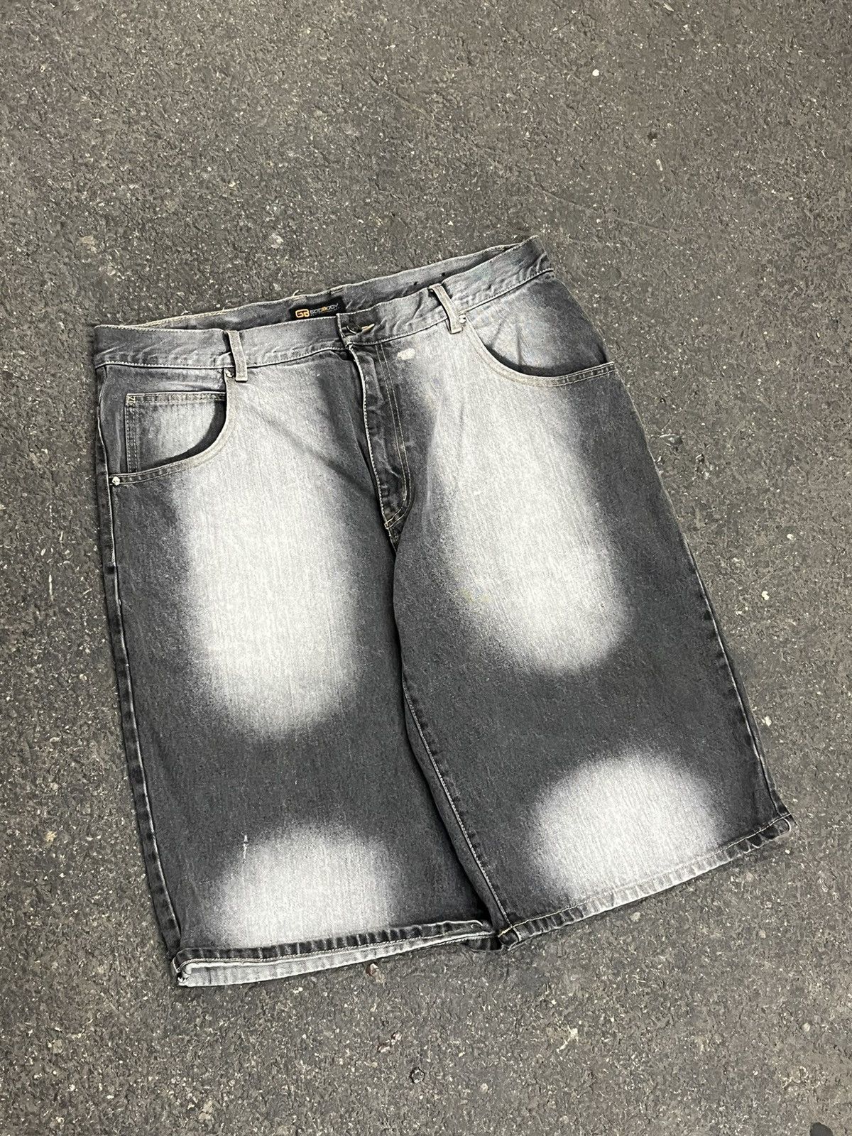 Vintage Y2k baggy fit faded black jorts hype rare southpole skater Size US 36 / EU 52 - 3 Thumbnail