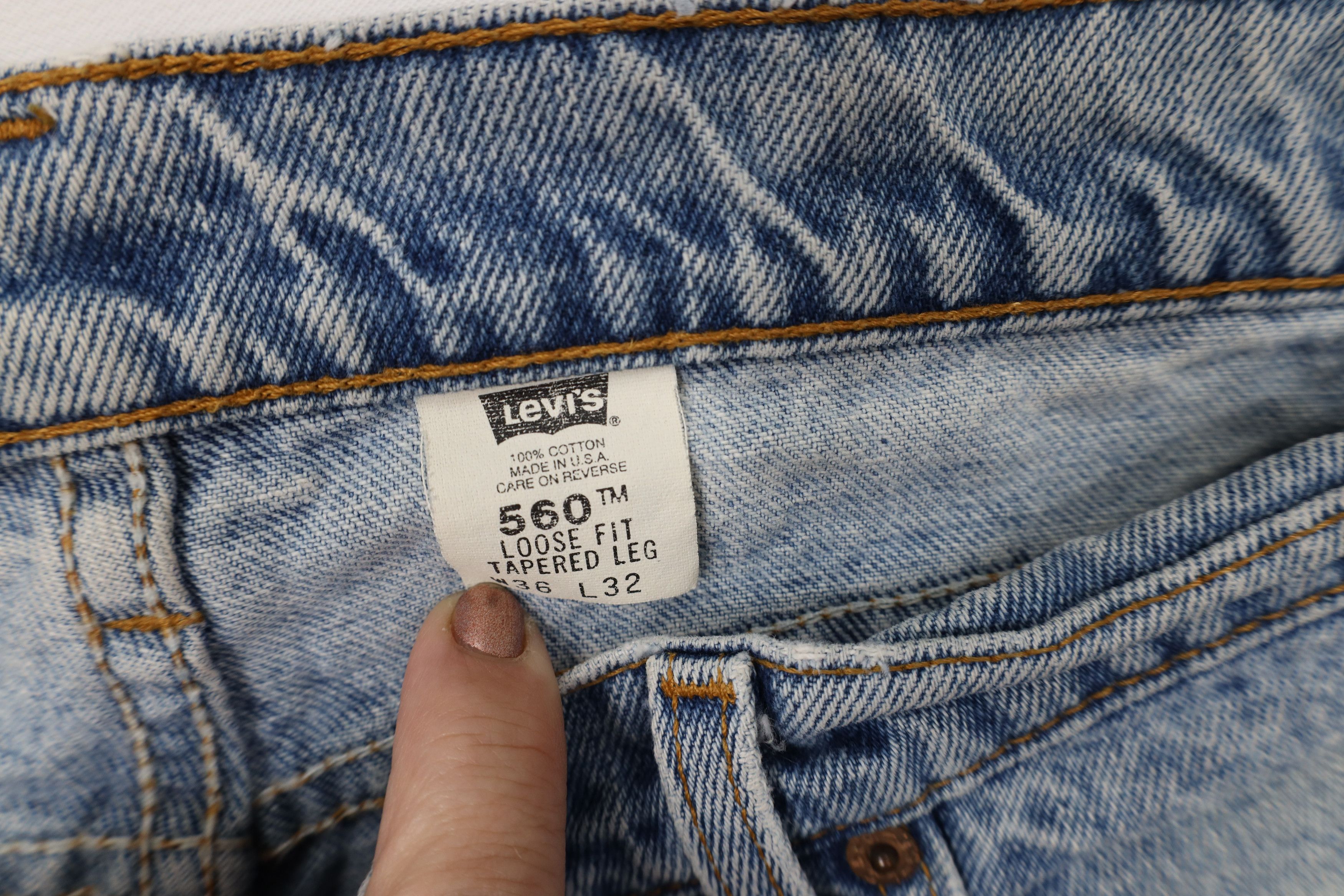 Levi's Vintage 90s Levi 560 Loose Fit Tapered Leg Jeans Blue USA Size US 36 / EU 52 - 10 Thumbnail