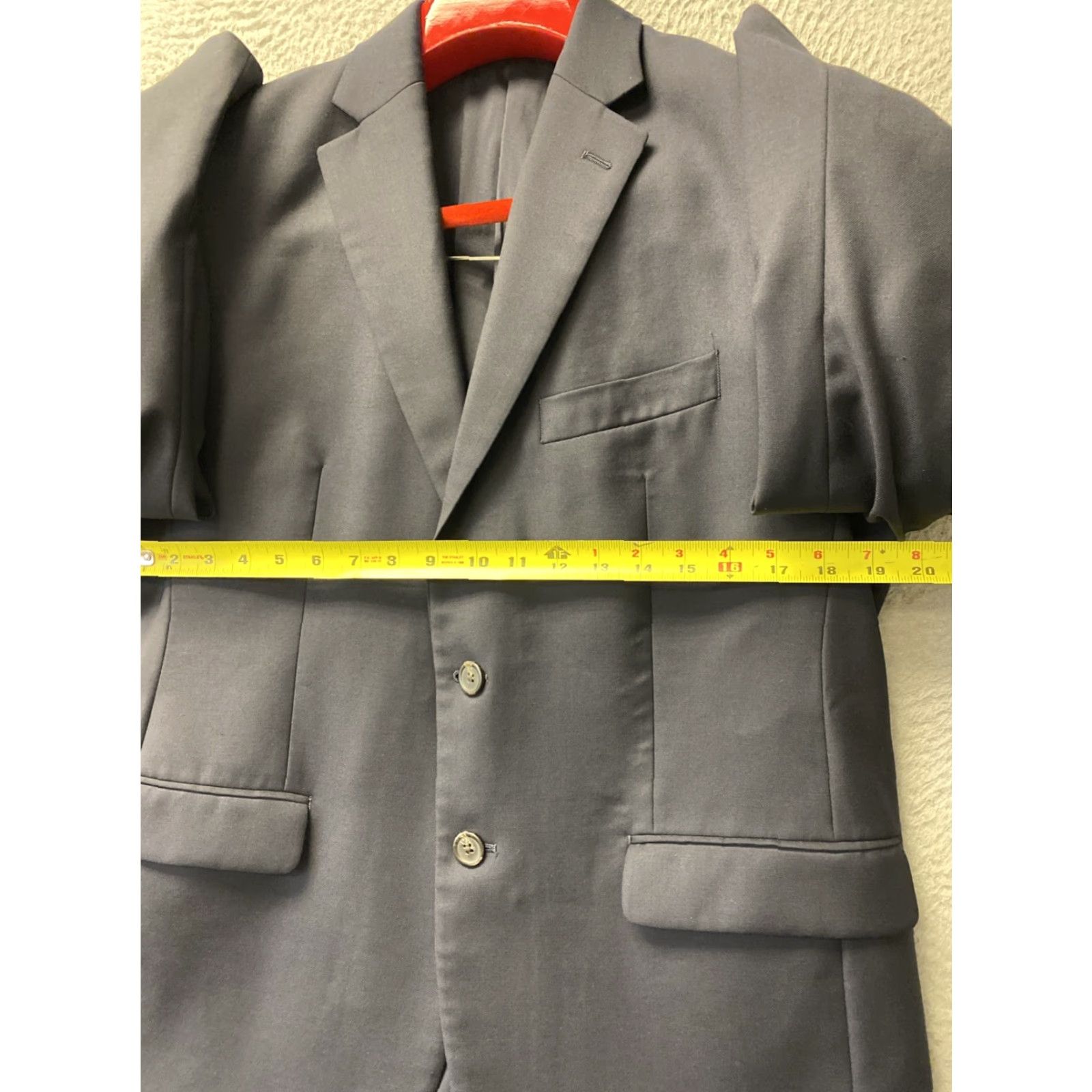 Ralph Lauren VINTAGE Ralph Lauren Blazer Jacket Men 40S Wool Short Navy Blue Classic Business Wedding Mens Size 40S - 3 Thumbnail