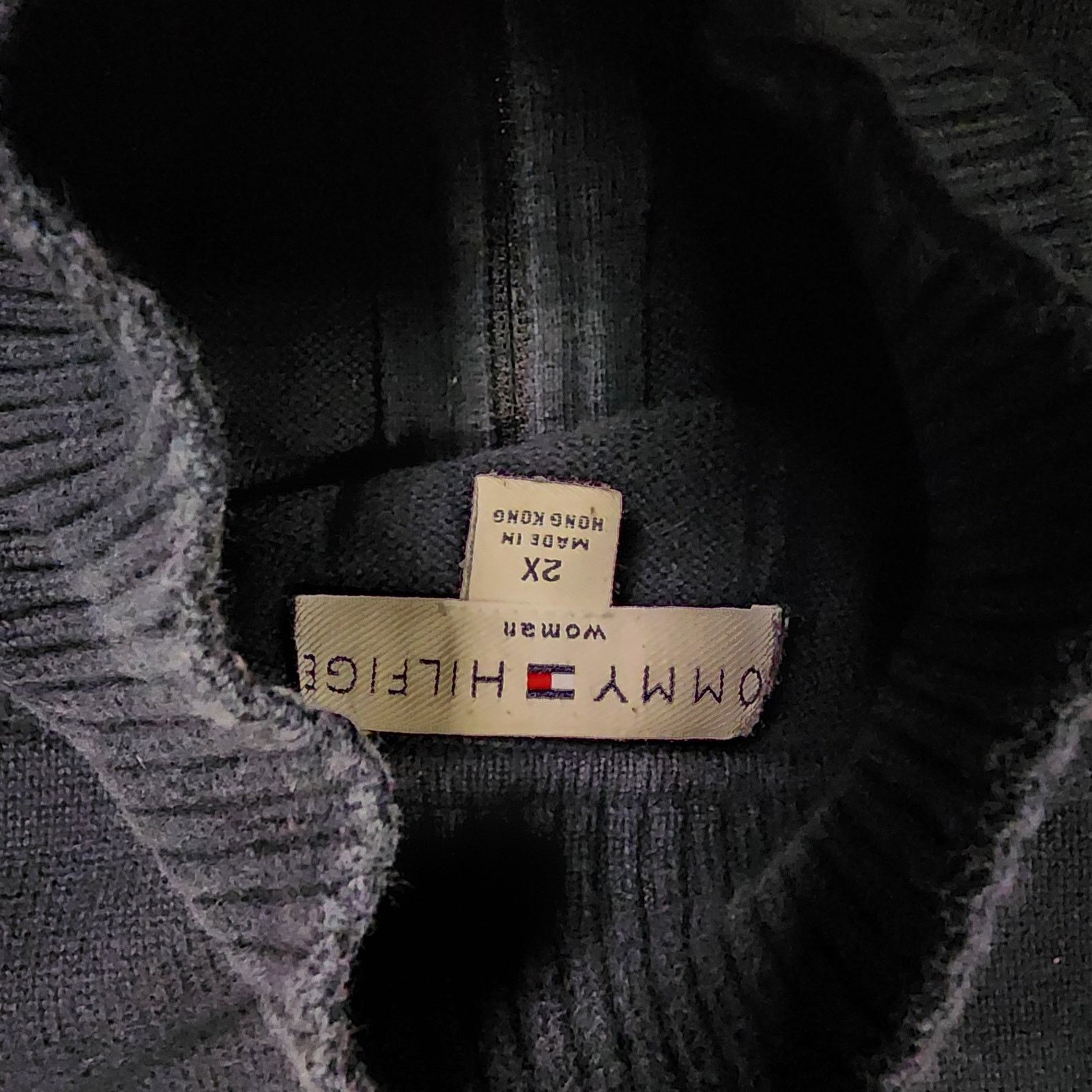 Tommy Hilfiger Tommy Hilfiger Black womens sweater 1/4 zip 2X 2376 Size XXL / US 16-18 / IT 52-54 - 2 Thumbnail