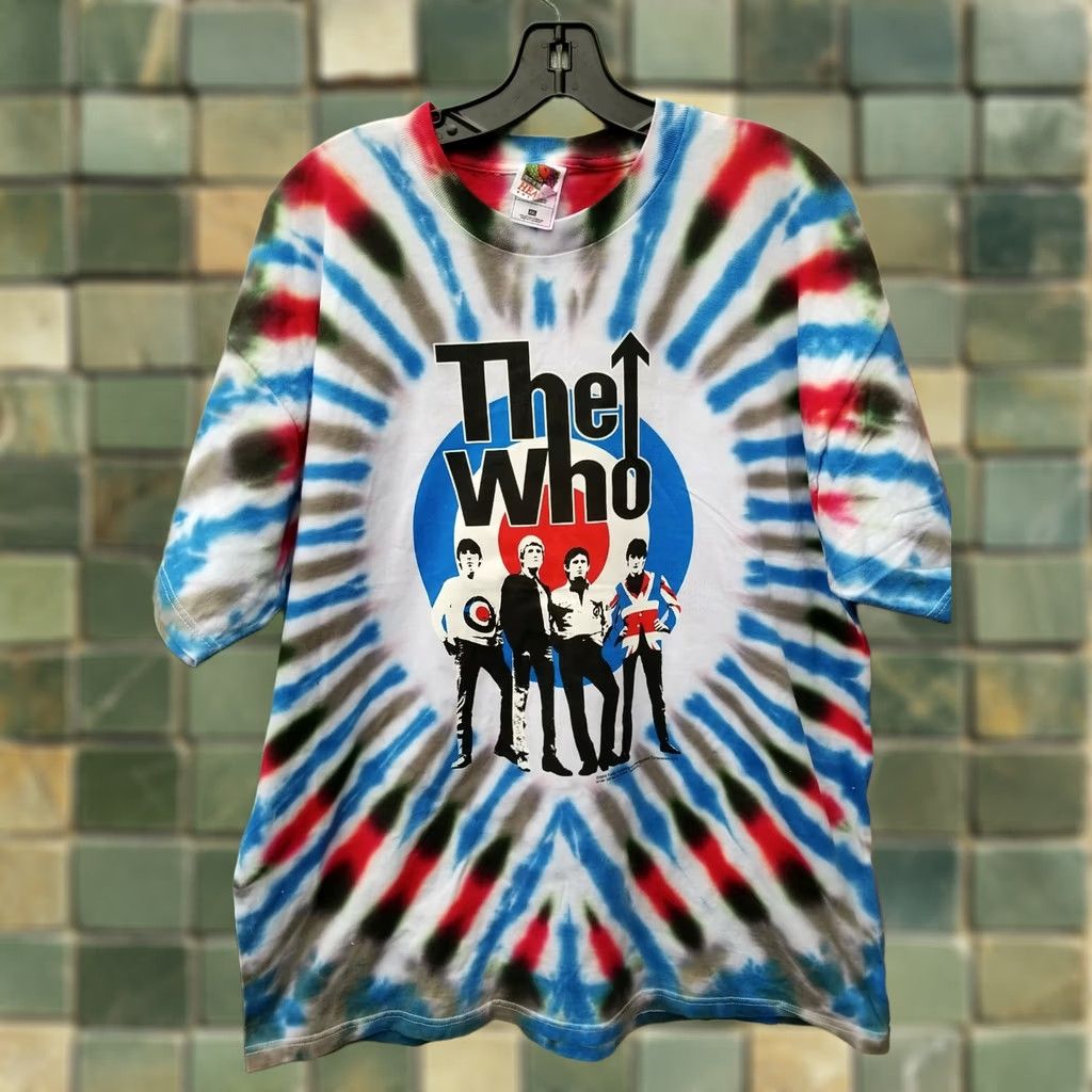 Fruit Of The Loom VINTAGE The Who Tie Dye ROCK CONCERT TOUR Shirt 2XL Mens Size US XXL / EU 58 / 5 - 1 Thumbnail
