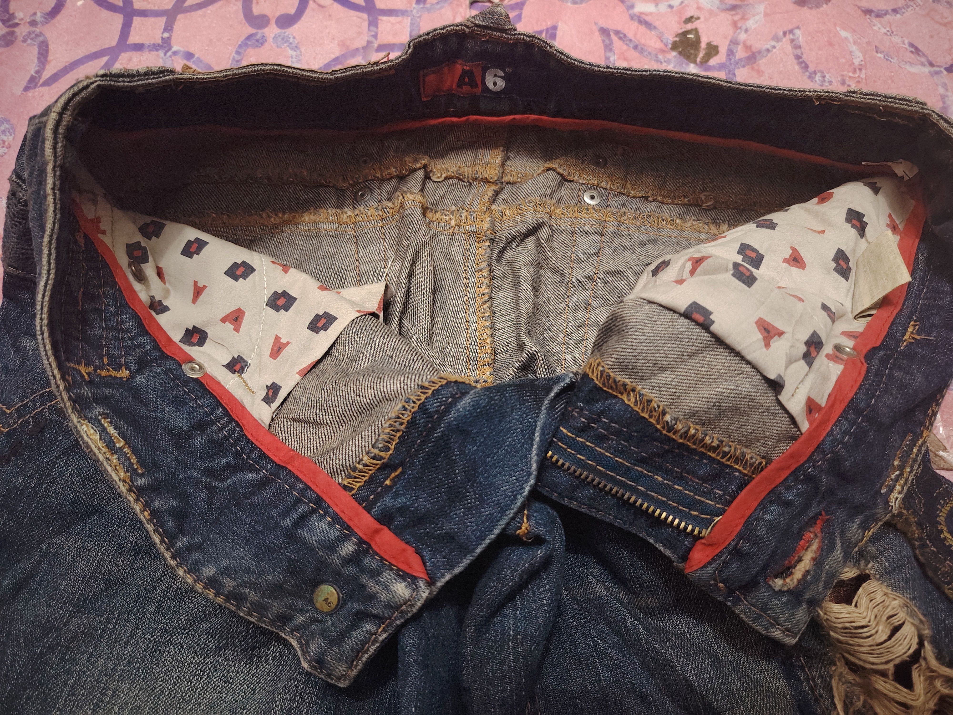 14th Addiction Japanese A6 Jeans Bandana Patchwork design Distressed jeans Size US 30 / EU 46 - 11 Thumbnail