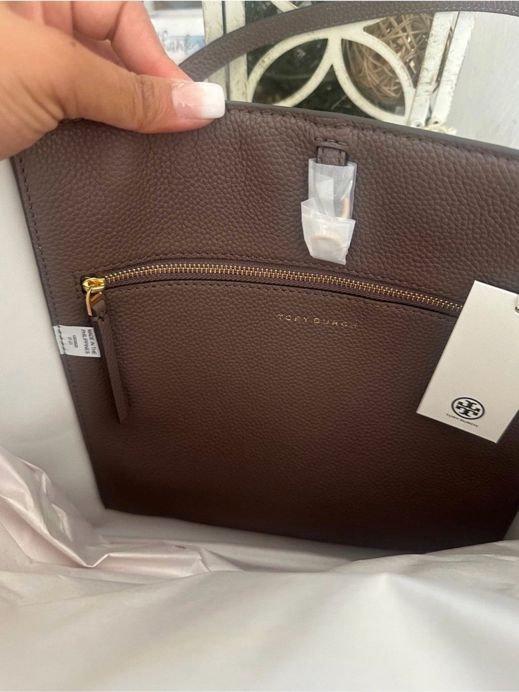 Tory Burch New Tory Burch McGraw Leather Tote Bag Size ONE SIZE - 4 Thumbnail