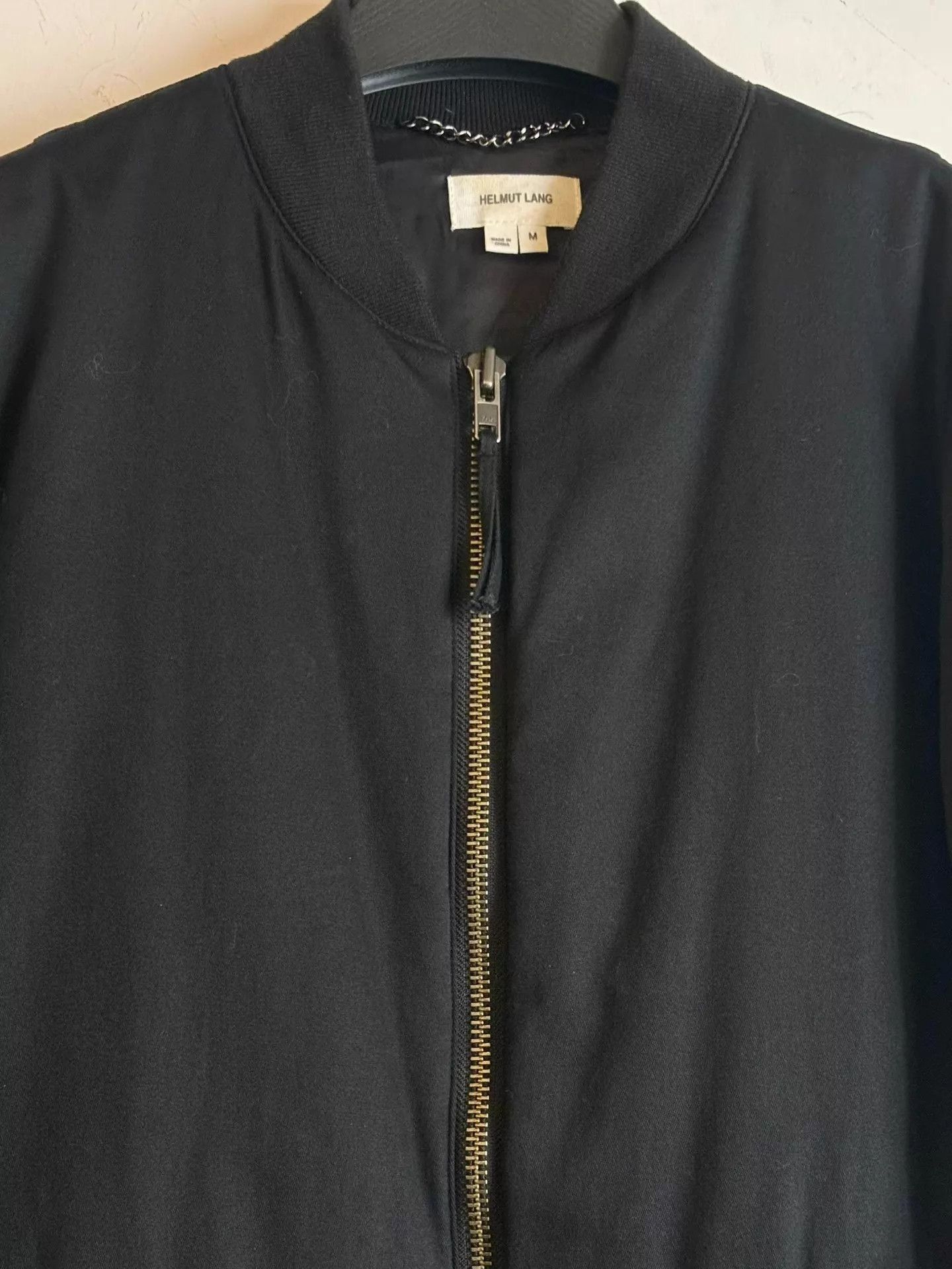 Helmut Lang Black er Jacket with Zip Front and Pockets - Size M Size US M / EU 48-50 / 2 - 4 Thumbnail