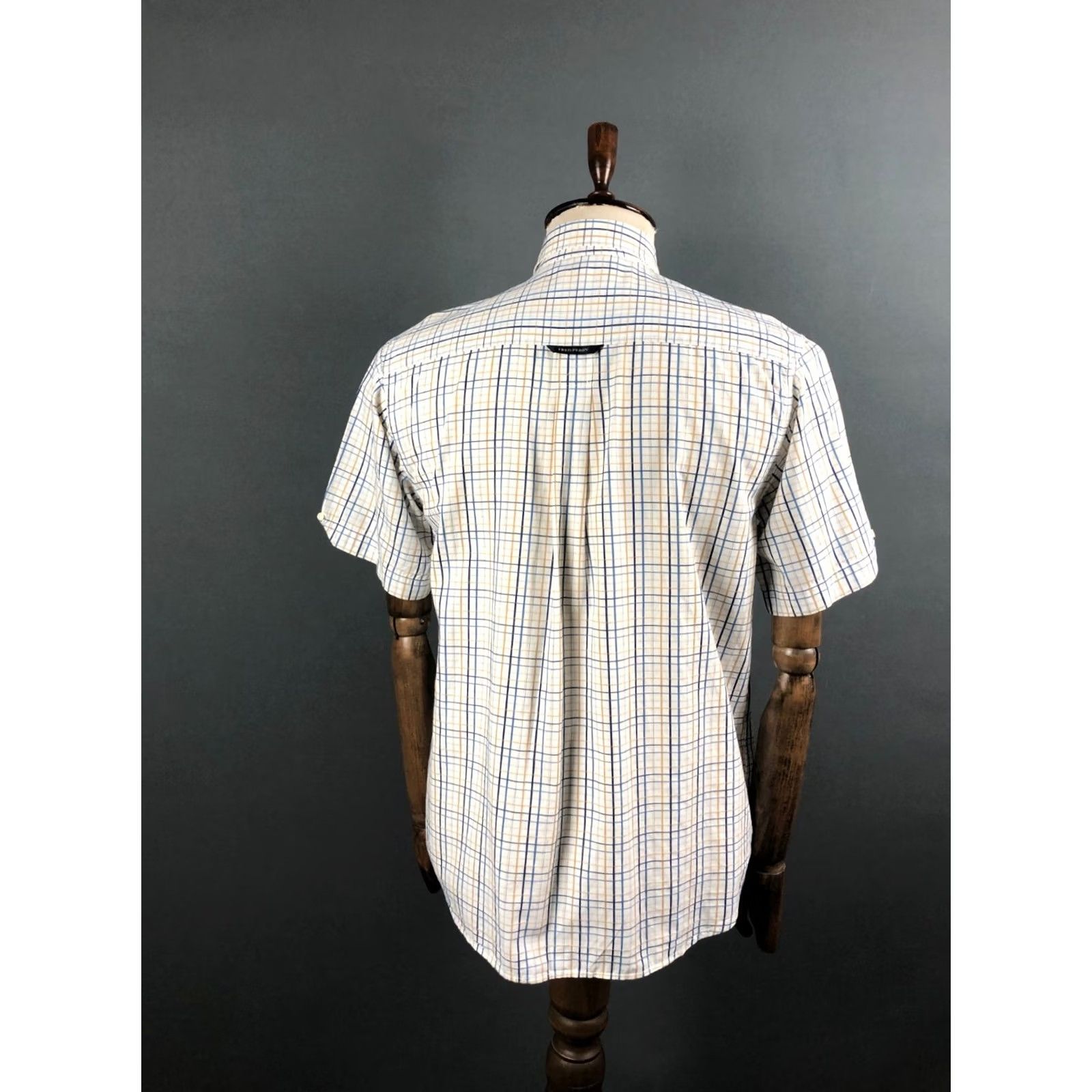 Fred Perry Fred Perry Men's Shirt Ivory Cotton Check Short Sleeve M Size US M / EU 48-50 / 2 - 3 Thumbnail